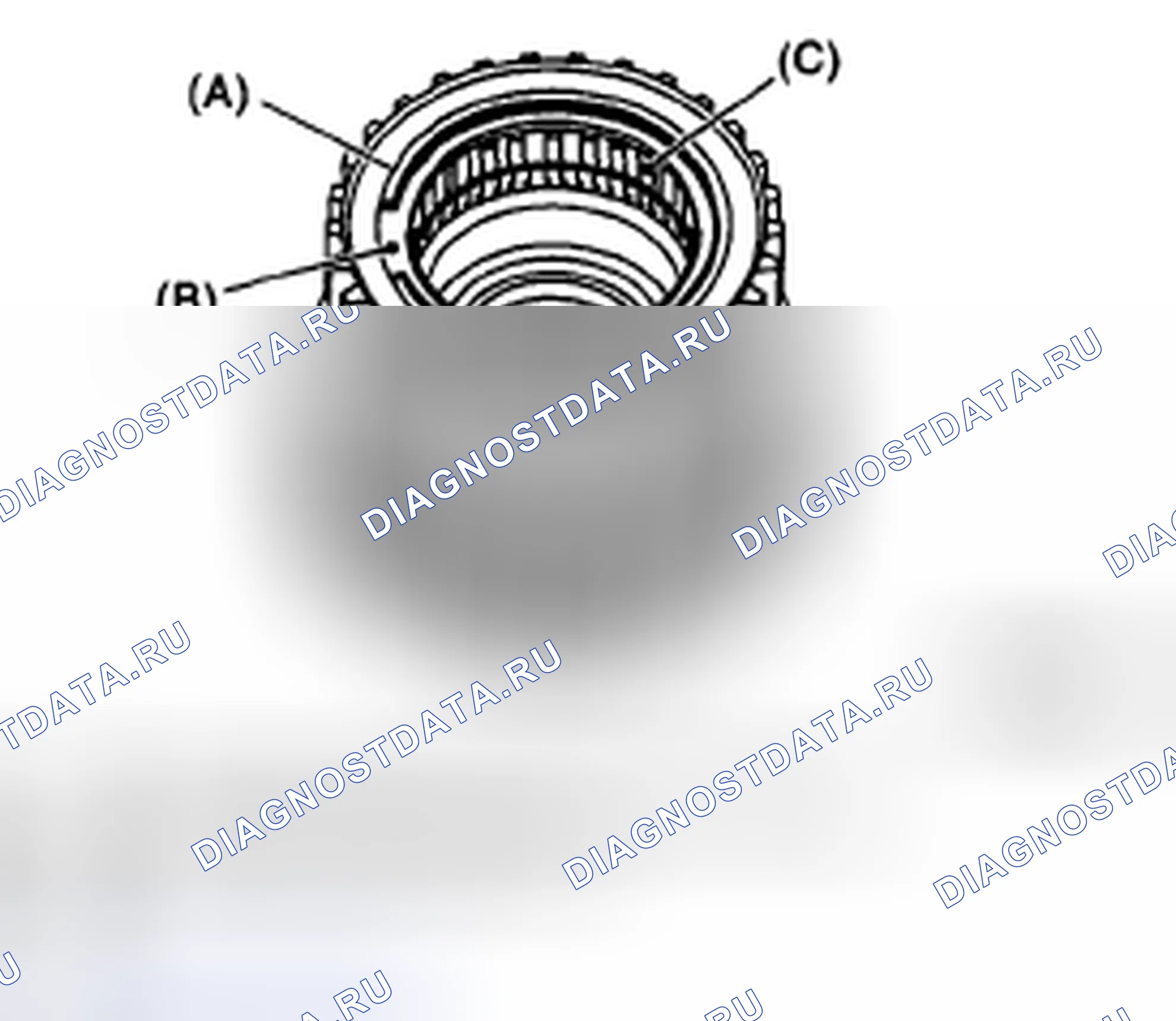Рис. 443: ОДНОСТОРОННЕЕ НАРУЖНОЕ КОЛЬЦО СЦЕПЛЕНИЯ. Subaru Outback BP рестайлинг