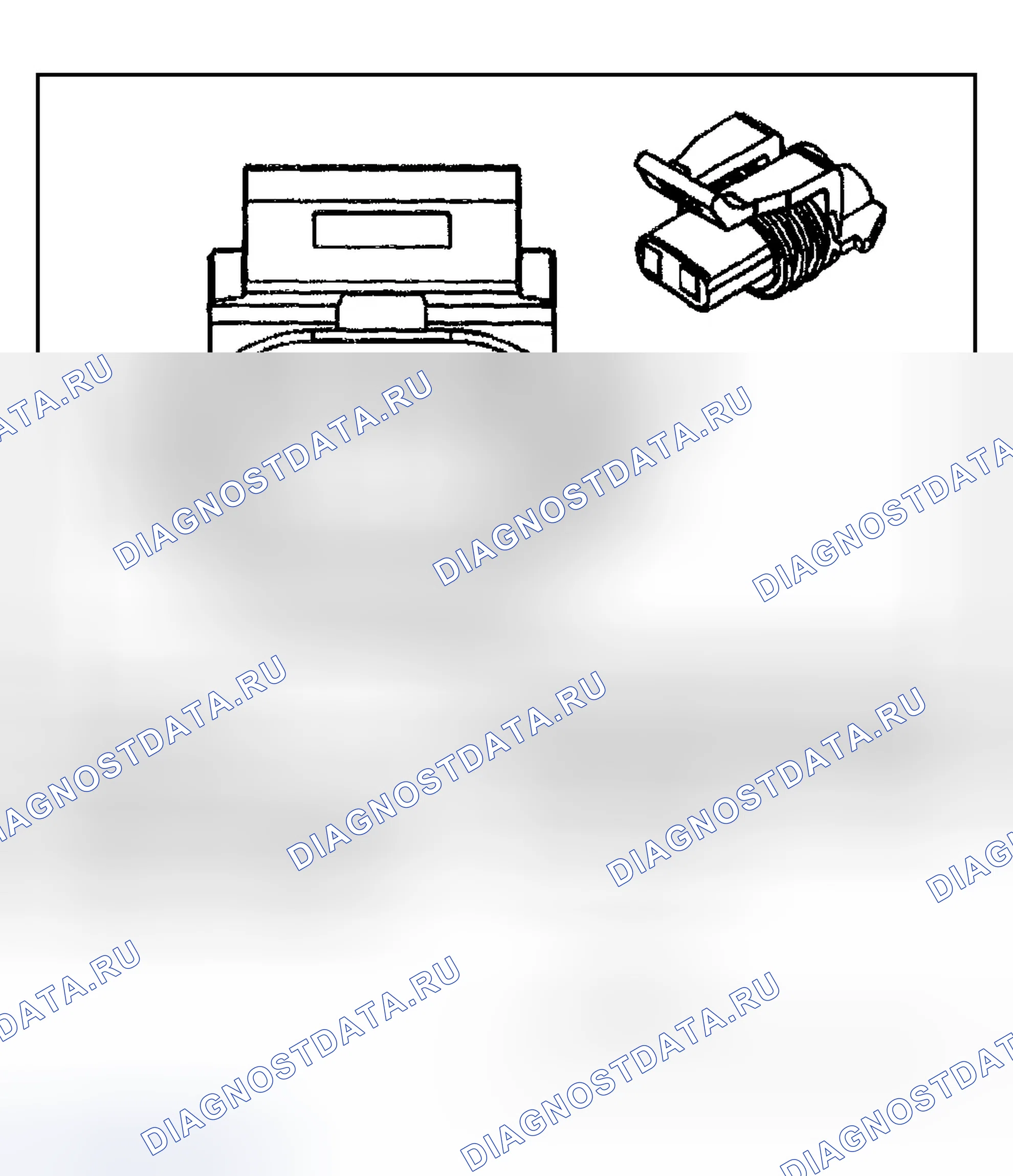 Рис. 5: Вид с торца разъема системы охлаждения. Chevrolet Silverado 1500 HD 