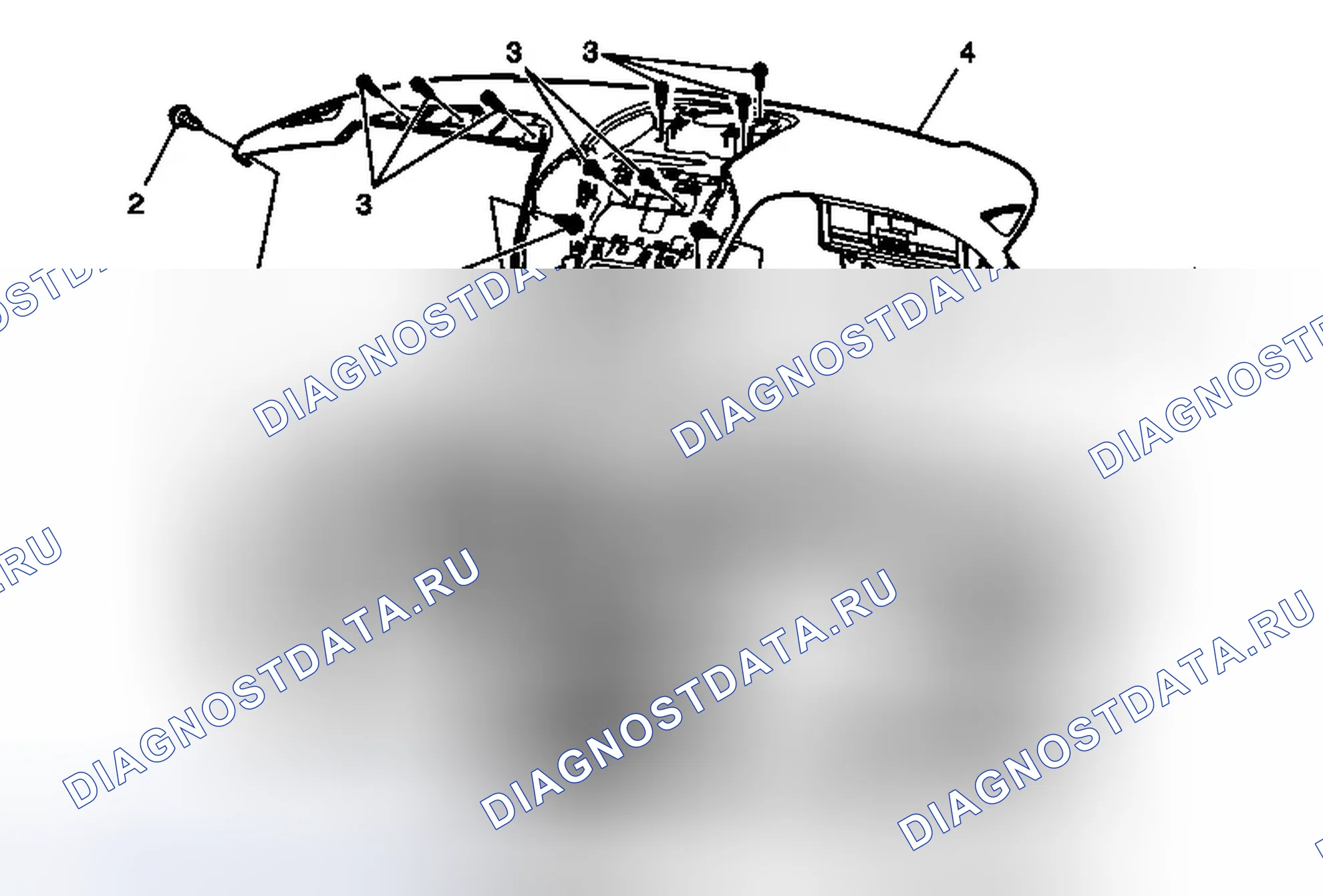 Рис. 67: Замена верхней обрезной панели приборной панели (равноденствие). Chevrolet Equinox II