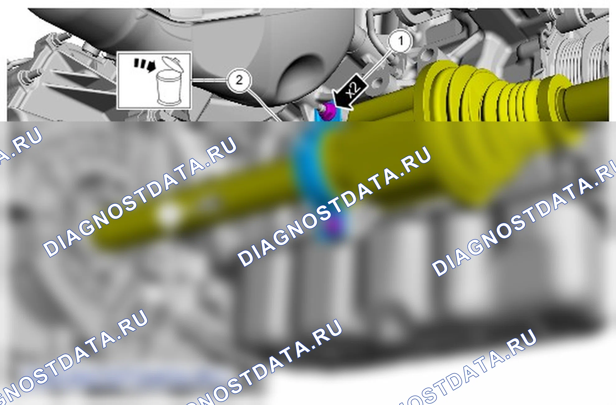 Как снять и установить правую полуось. Ford Transit VIII