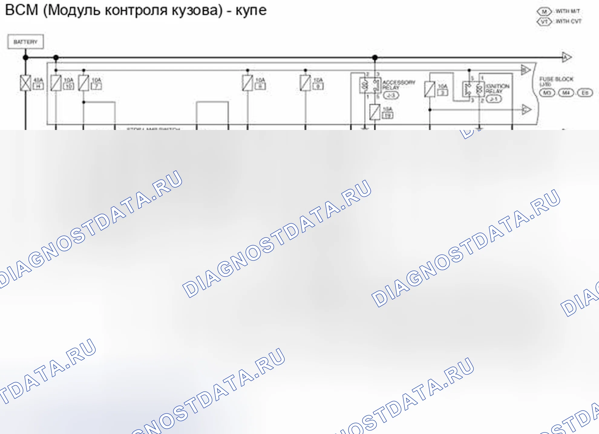 Рис. 38: электросхема - купе. Nissan Altima L32 рестайлинг