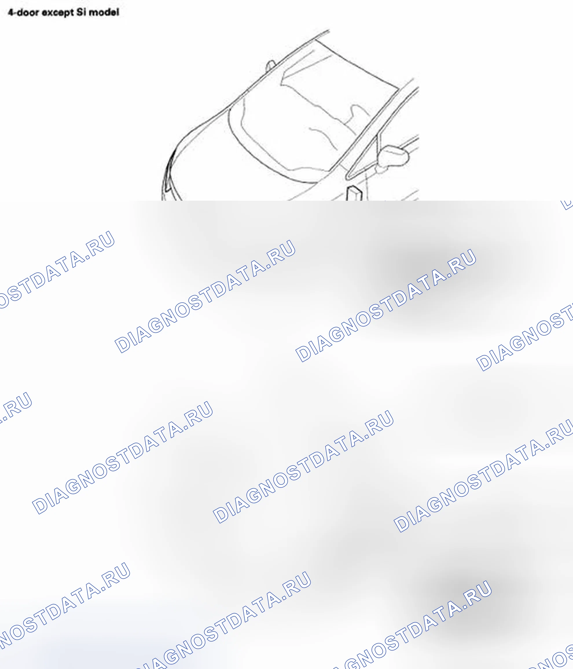 Рис. 20: Указатель расположения компонентов. Honda Civic VIII