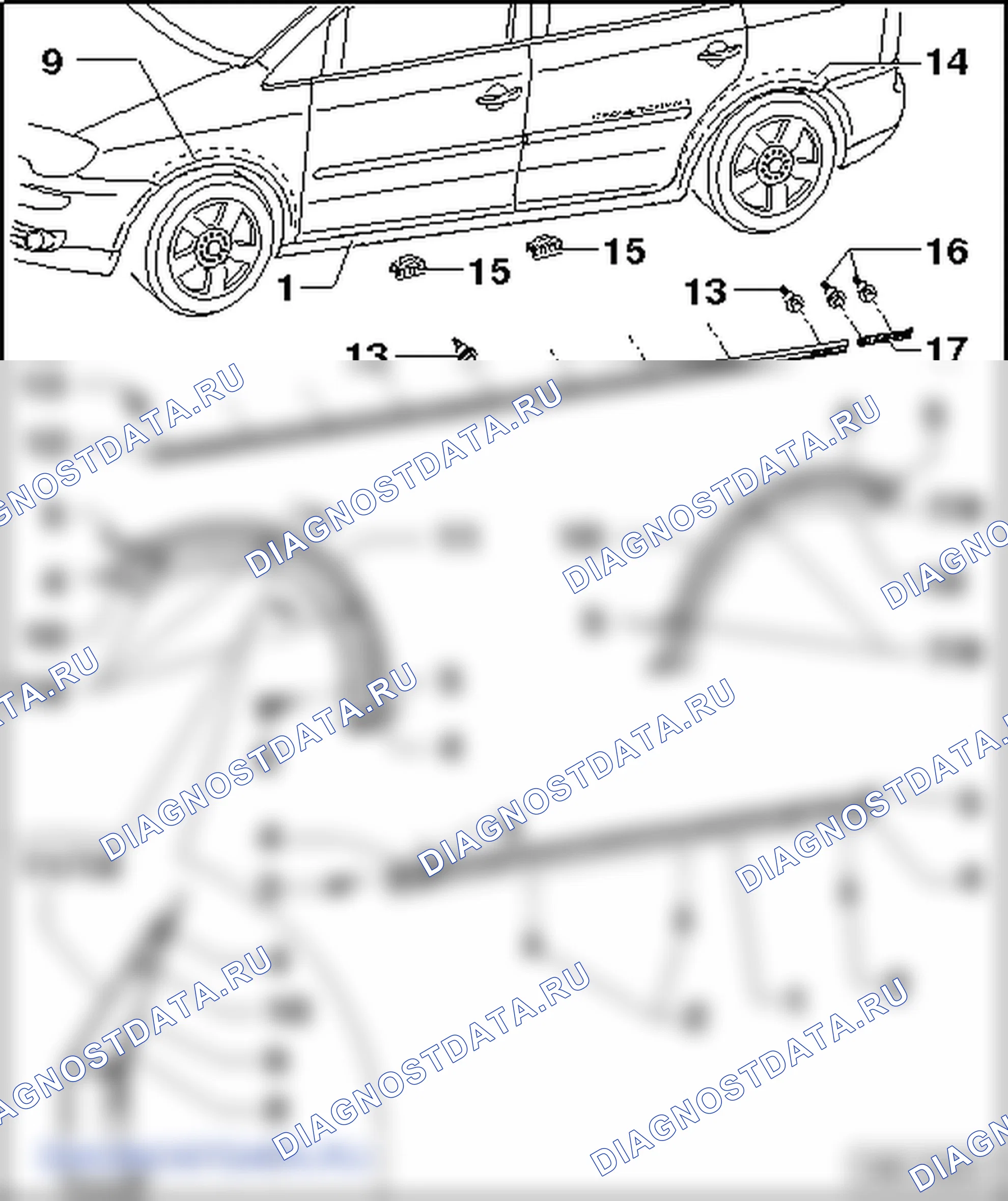 Специальные элементы Cross Touran. Volkswagen Touran I