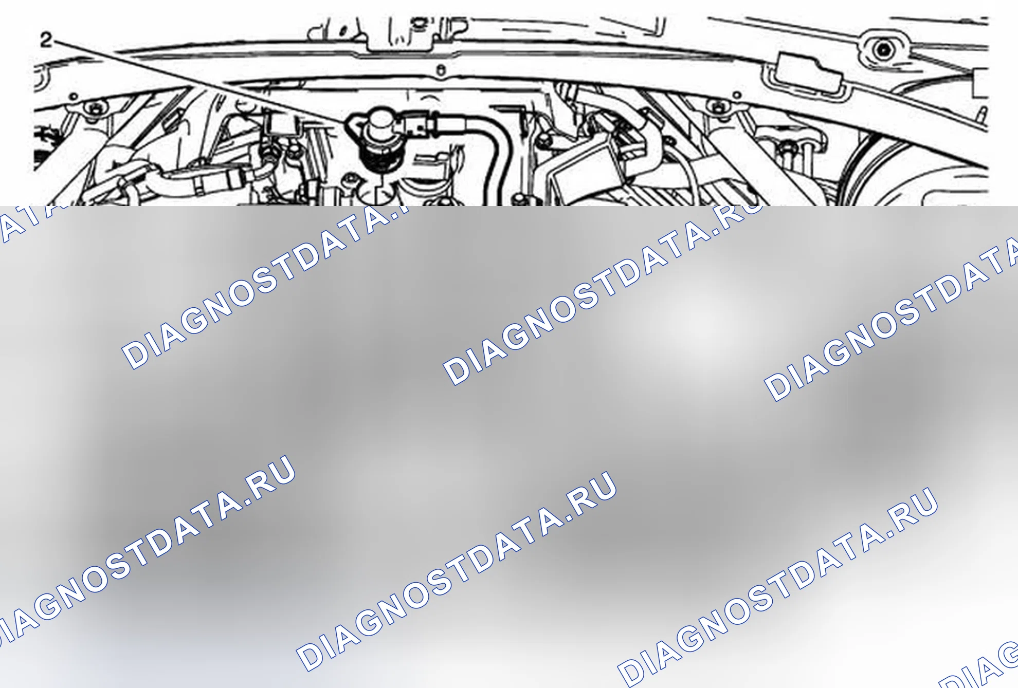 Рис. 50: Замена клапана вентиляции картера (LTG). Cadillac ATS I