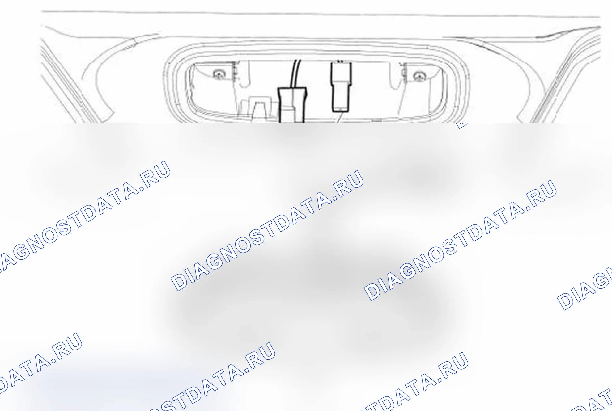 Рис. 16: Внутренняя лампа. Ford Transit Connect I рестайлинг