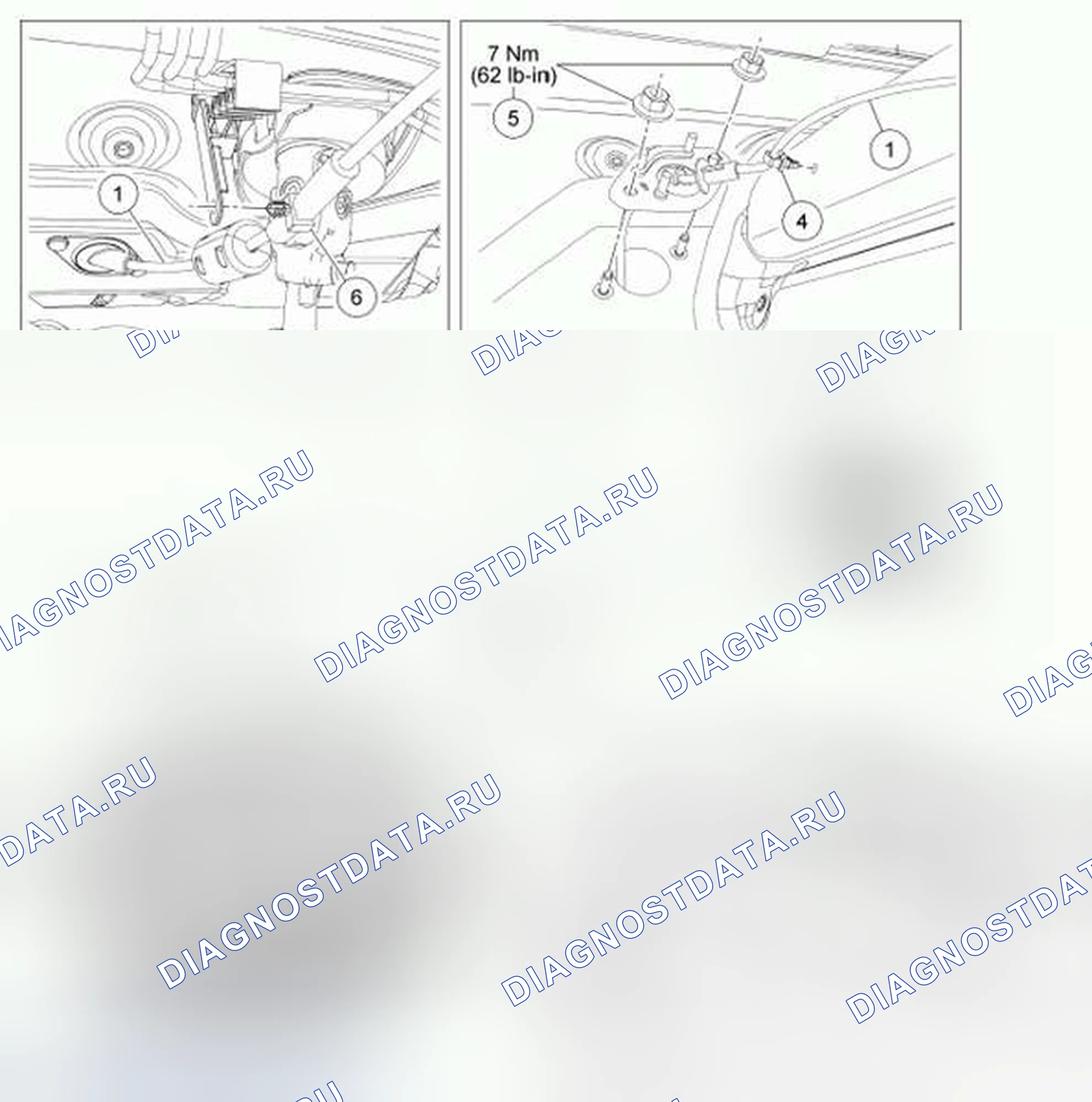 Рис. 2: Трос рычага селектора. Hyundai ix55 I
