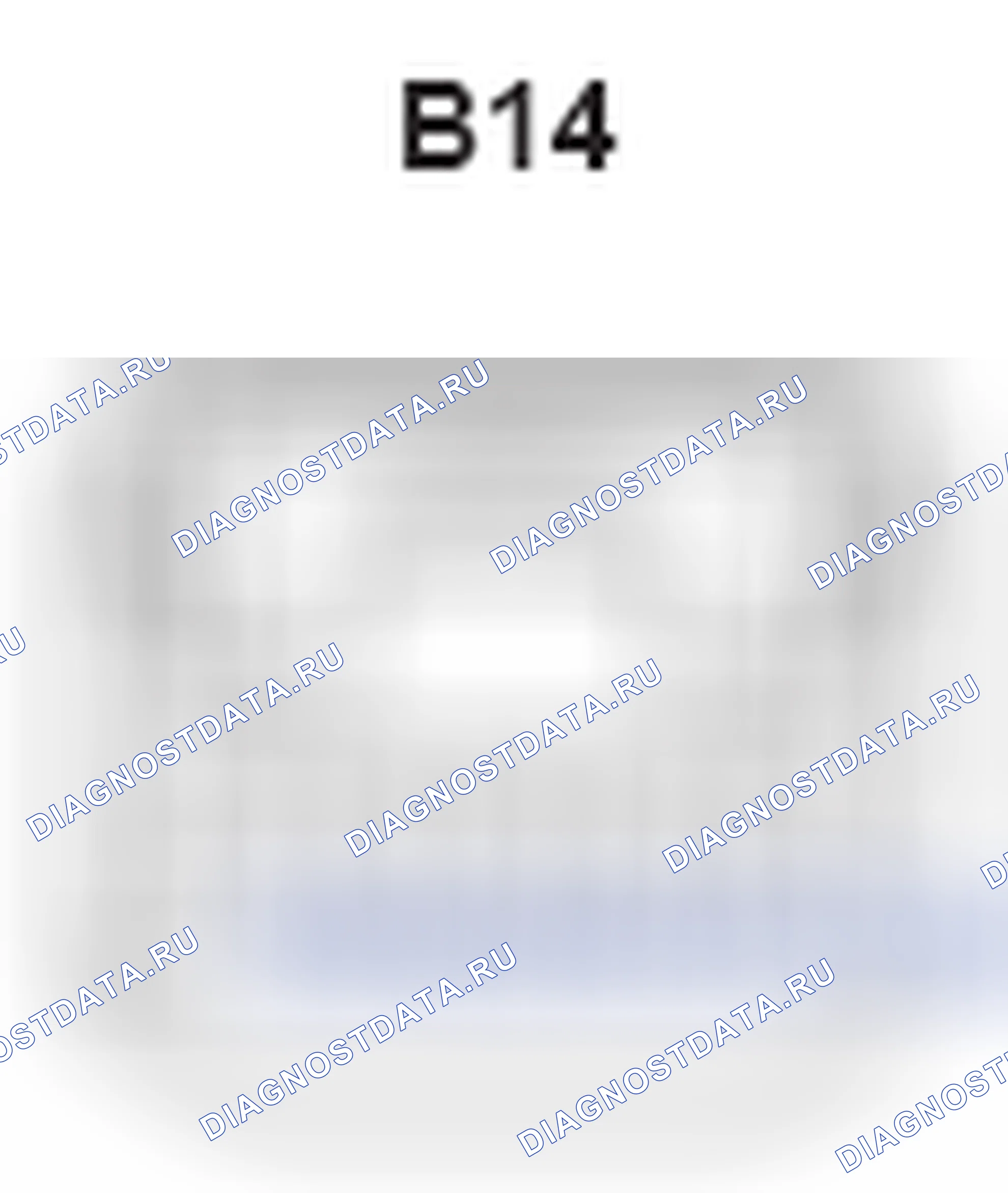 Рис. 424: Вид с торца разъема пряжки Sw Lh (B14). Lexus GX J120