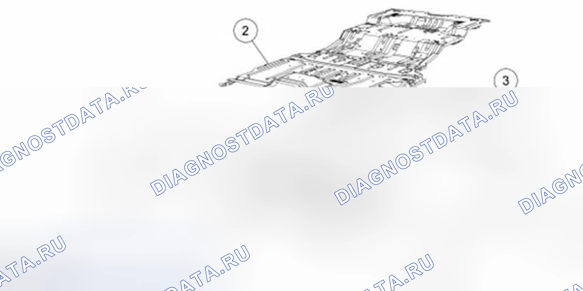 Рис. 126: Центр днища кузова и задний пол - стандартная колесная база. Ford Expedition III