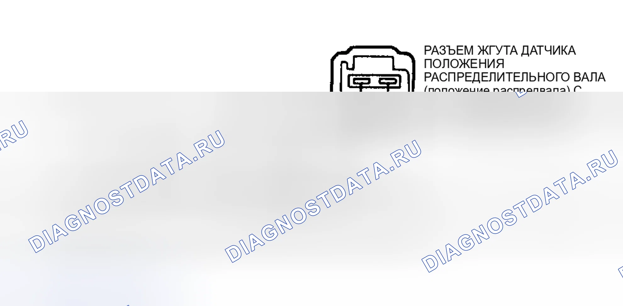 Рис. 17: Идентификация цепей и разъемов положение распредвала. Hyundai Lantra II
