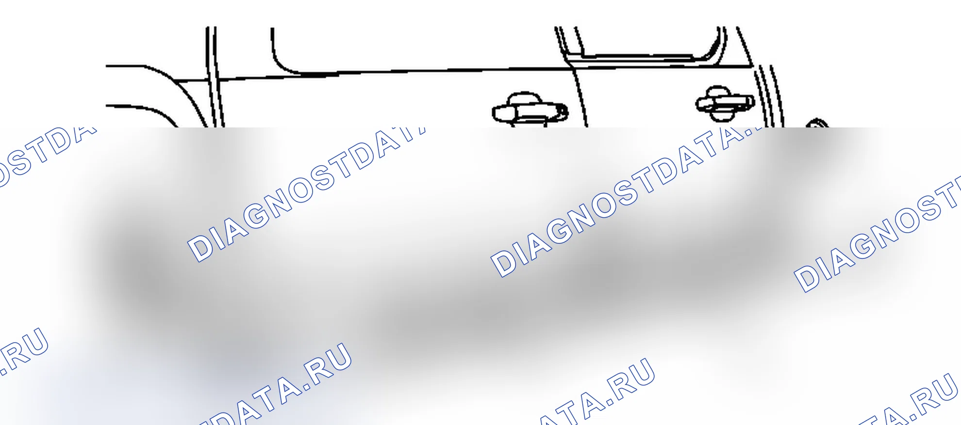 Рис. 5: Замена декаля или полосы (HYBRID 2 Mode нижний Bodyside дверь). Chevrolet Silverado 3500 HD 