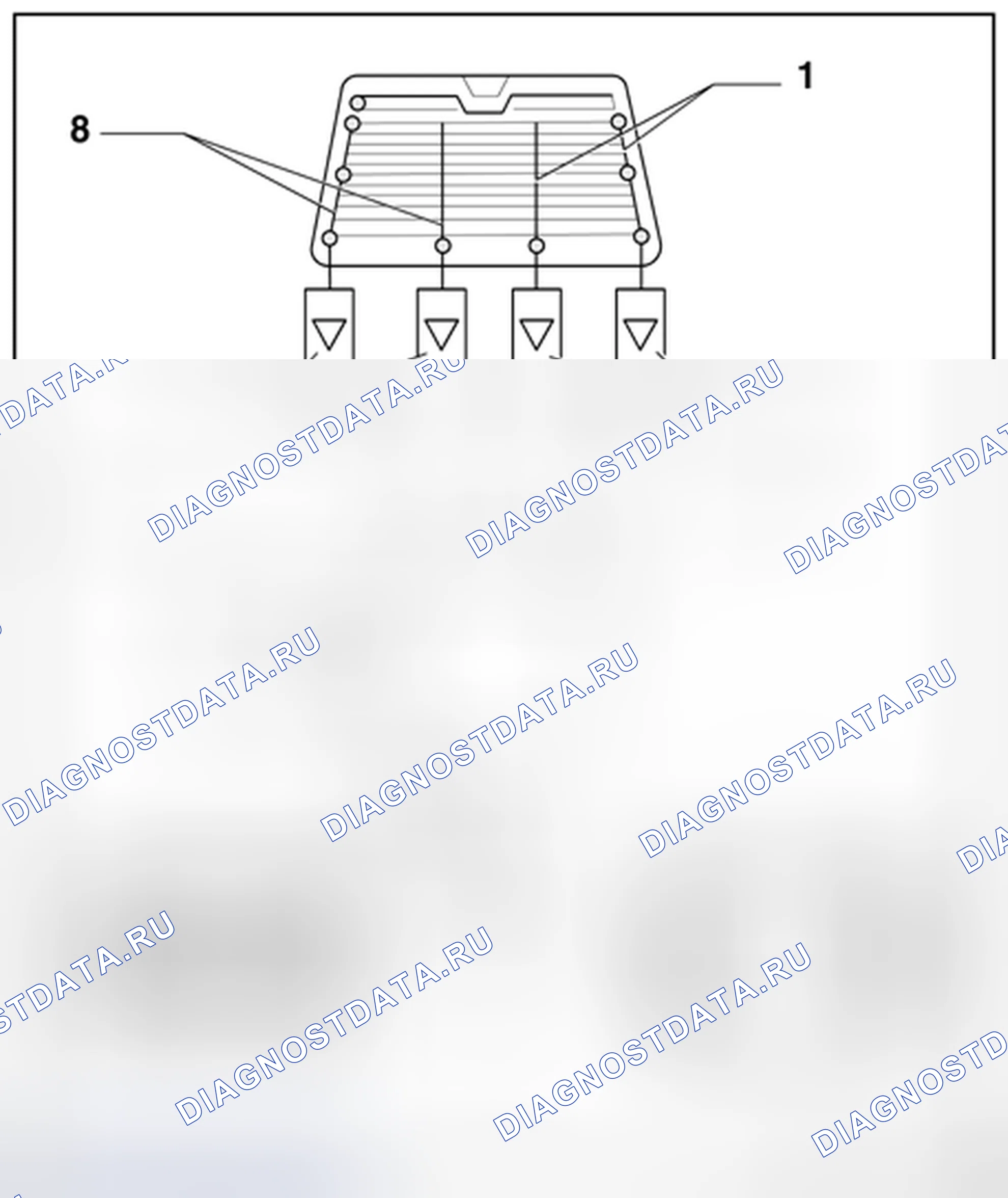 Рис. 37: Разнесенная антенная система (только для W8), компоновка. Volkswagen Passat B5