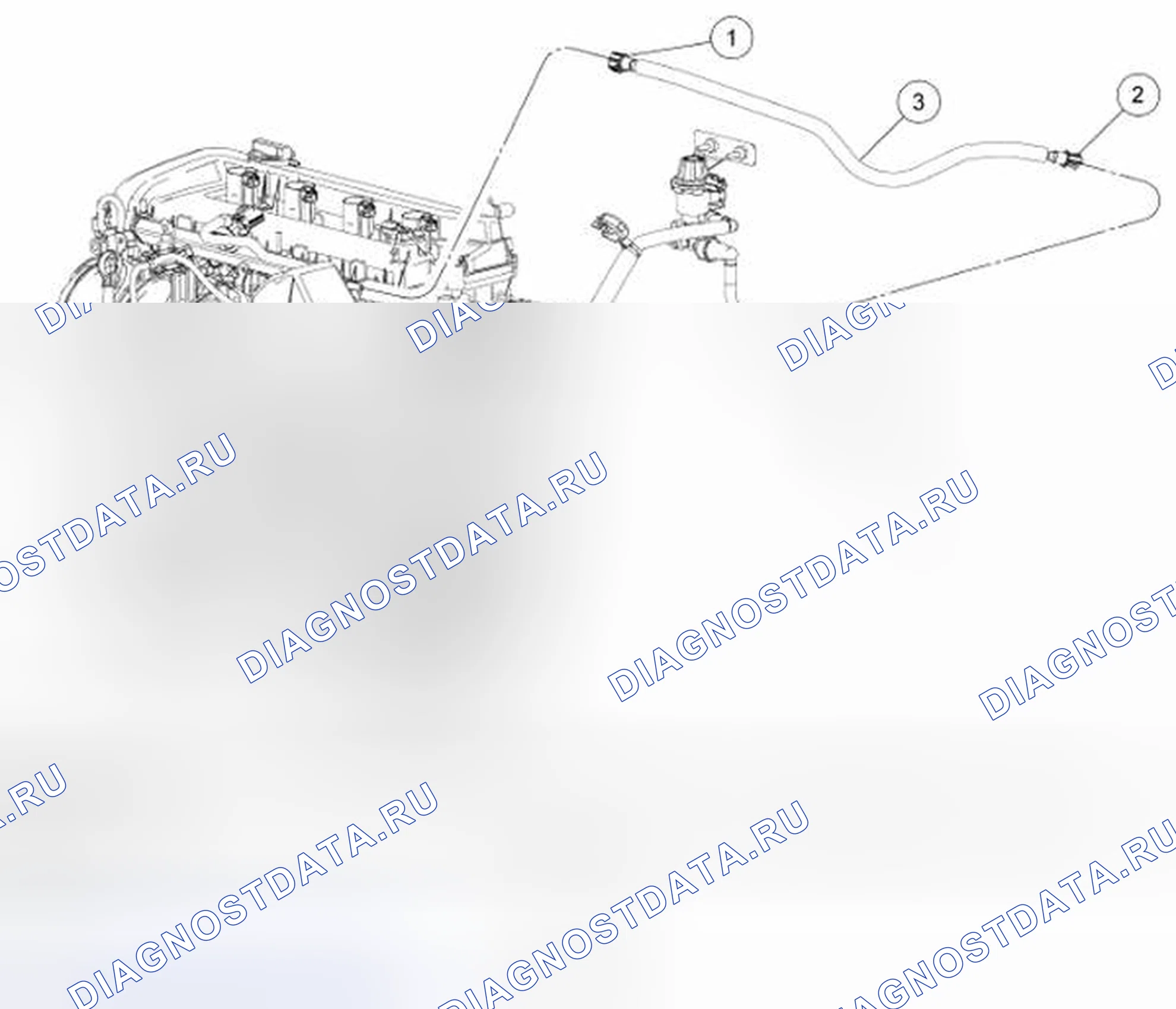 Рис. 39: Топливопроводы - 2.3L. Hyundai Matrix I рестайлинг