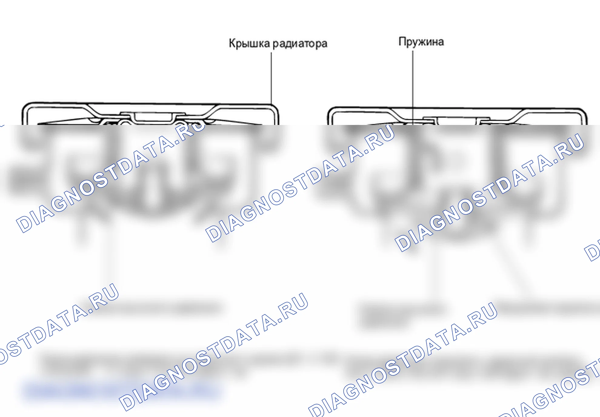 Детали крышки радиатора. Hyundai Accent LC