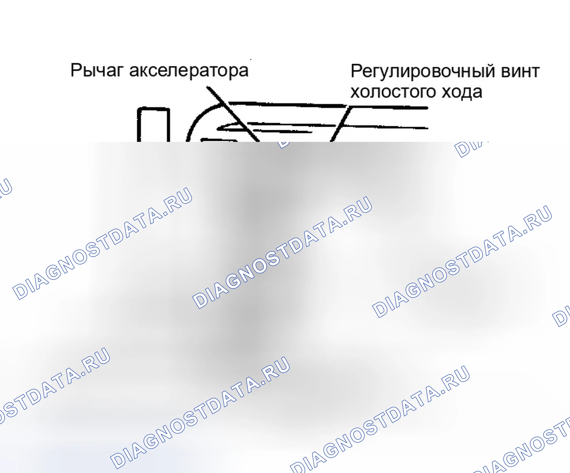 Рис. 19: Винт регулировки частоты вращения на холостом ходу 2.3L. Ford Ranger 