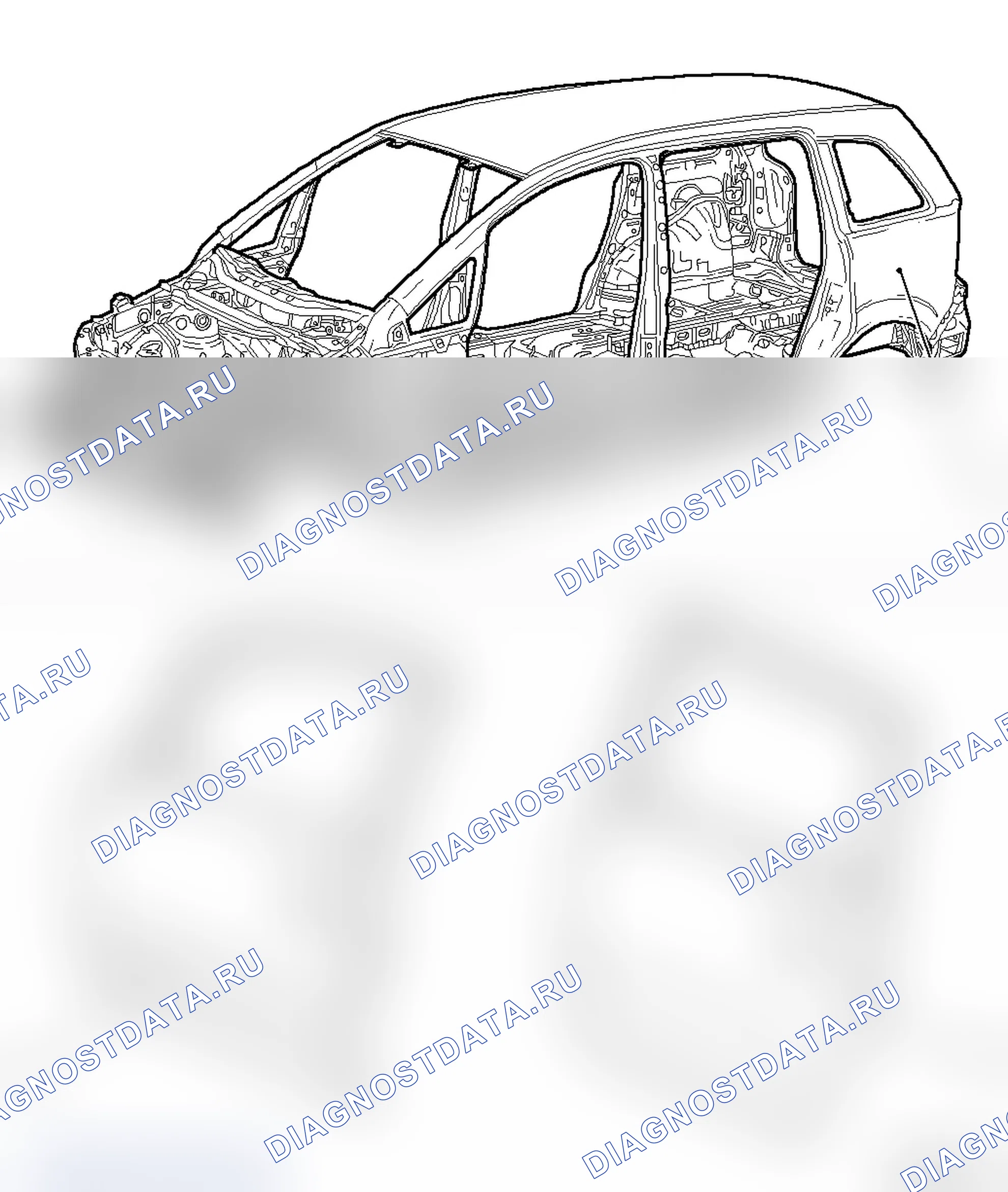 Области наружного лакокрасочного покрытия. Opel Zafira B