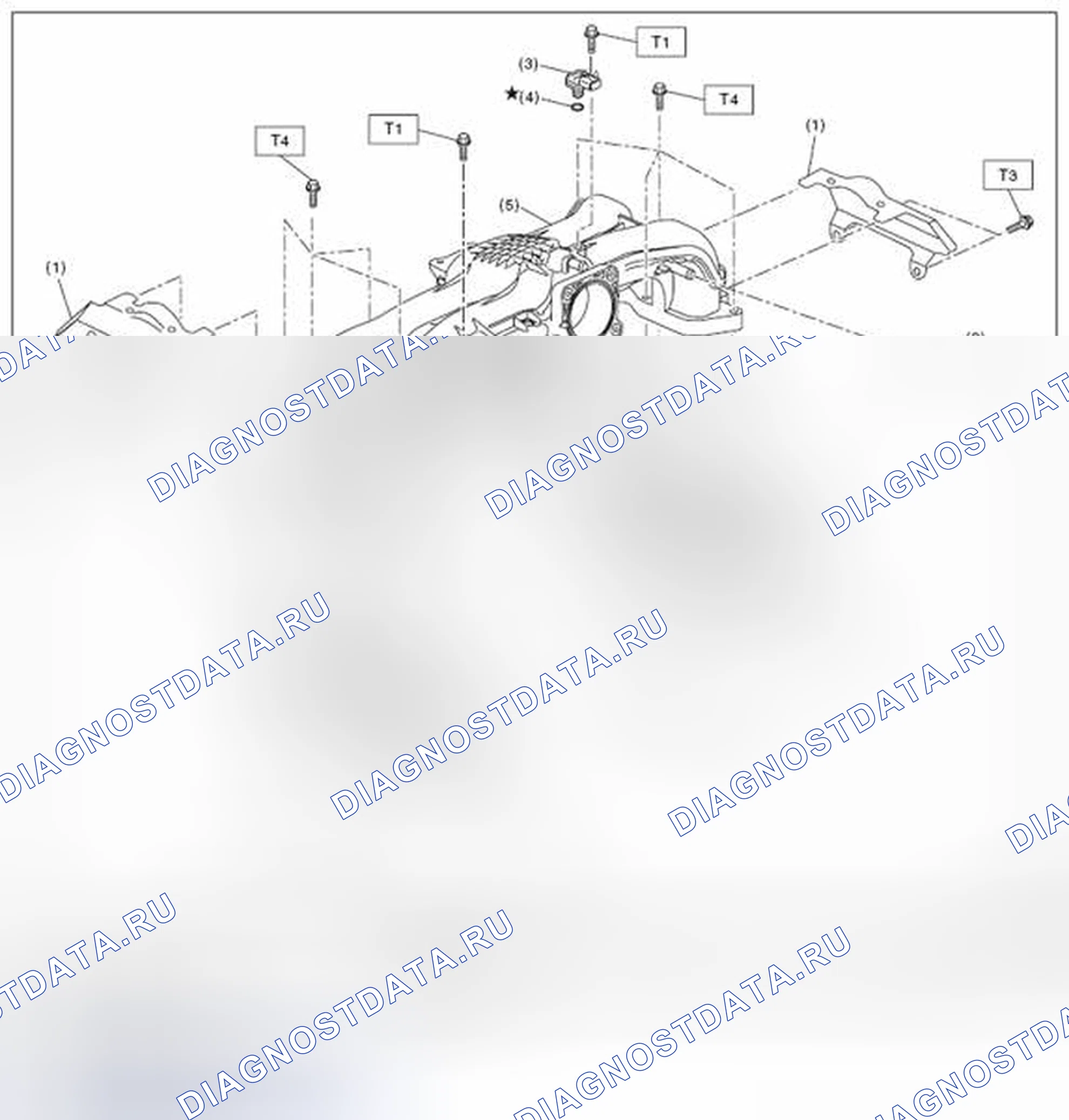 Рис. 75: ВПУСКНОЙ КОЛЛЕКТОР 1. Subaru Forester SJ