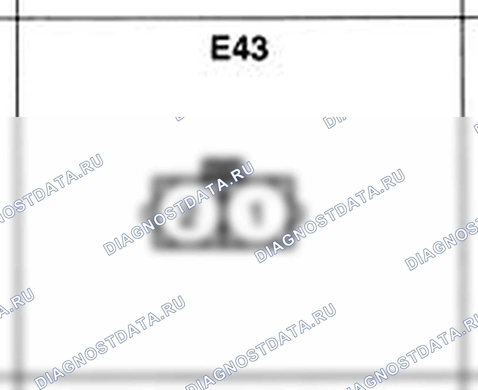Распиновка разъёма E43 — жгута двигателя. Hyundai Atos MX