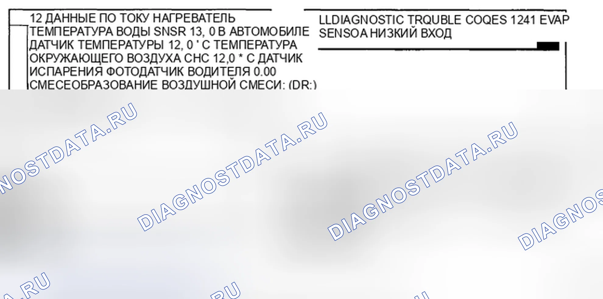 Рис. 25: МОНИТОРИНГ ДАННЫХ SCANTOOL. Kia Magentis II
