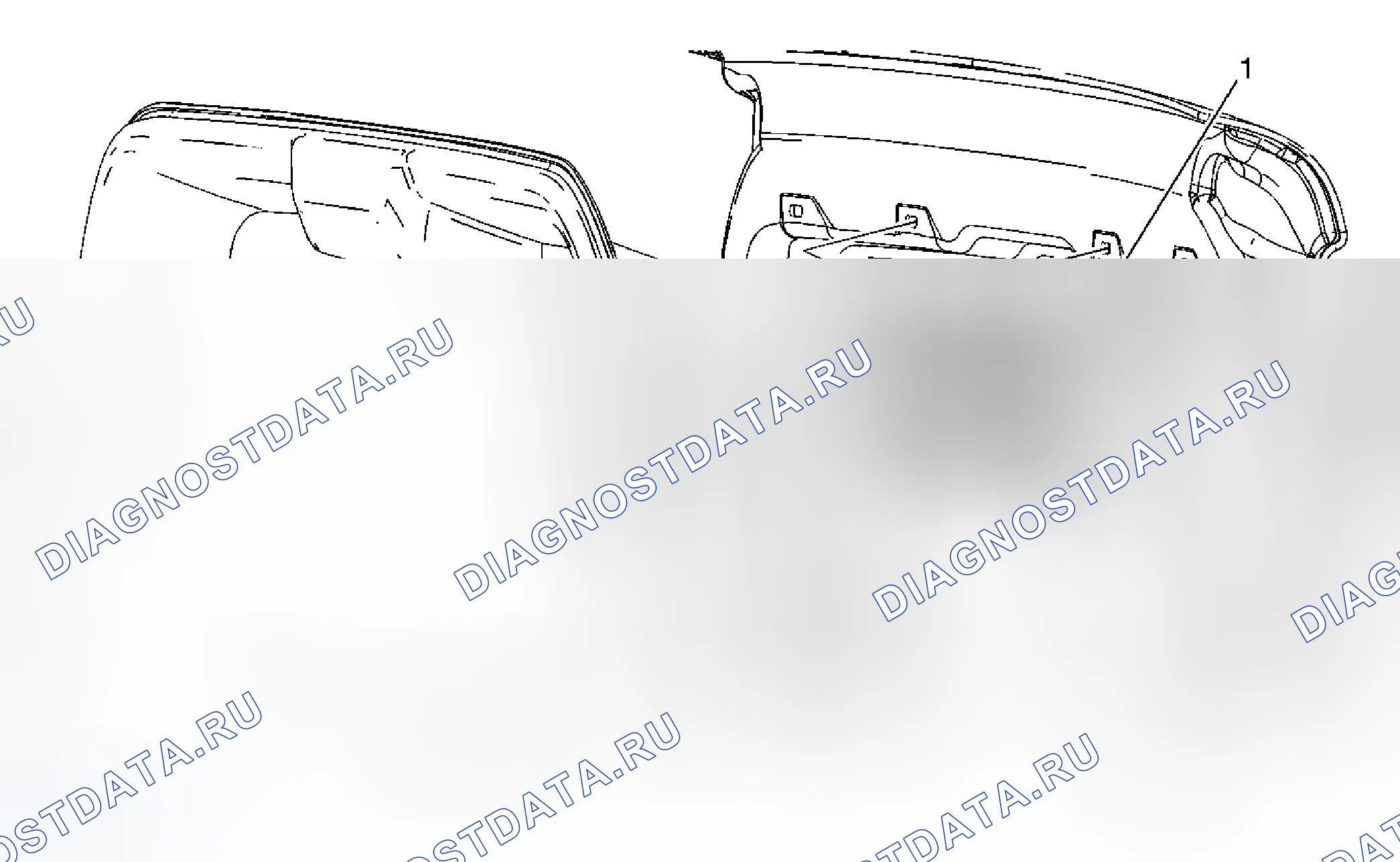 Рис. 49: Замена стоп-сигнала высокого монтажа. Hummer H3 I