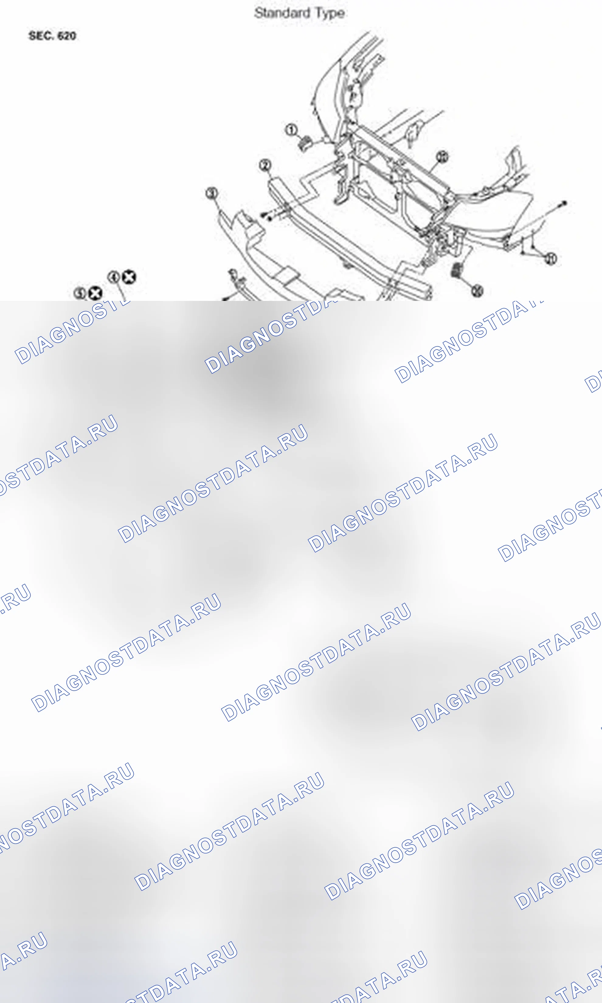 Рис. 82: СТАНДАРТНЫЙ ТИП: Расположение компонентов. Infiniti M35 III рестайлинг