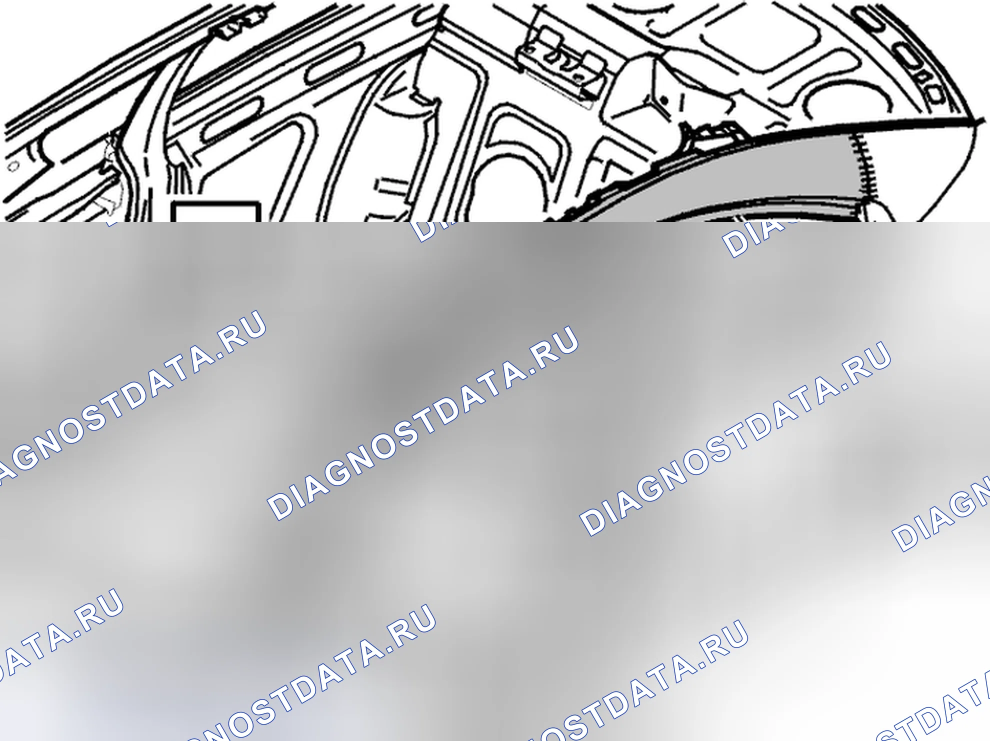 Рис. 120: Замена стороны крыши. Volvo C70 I