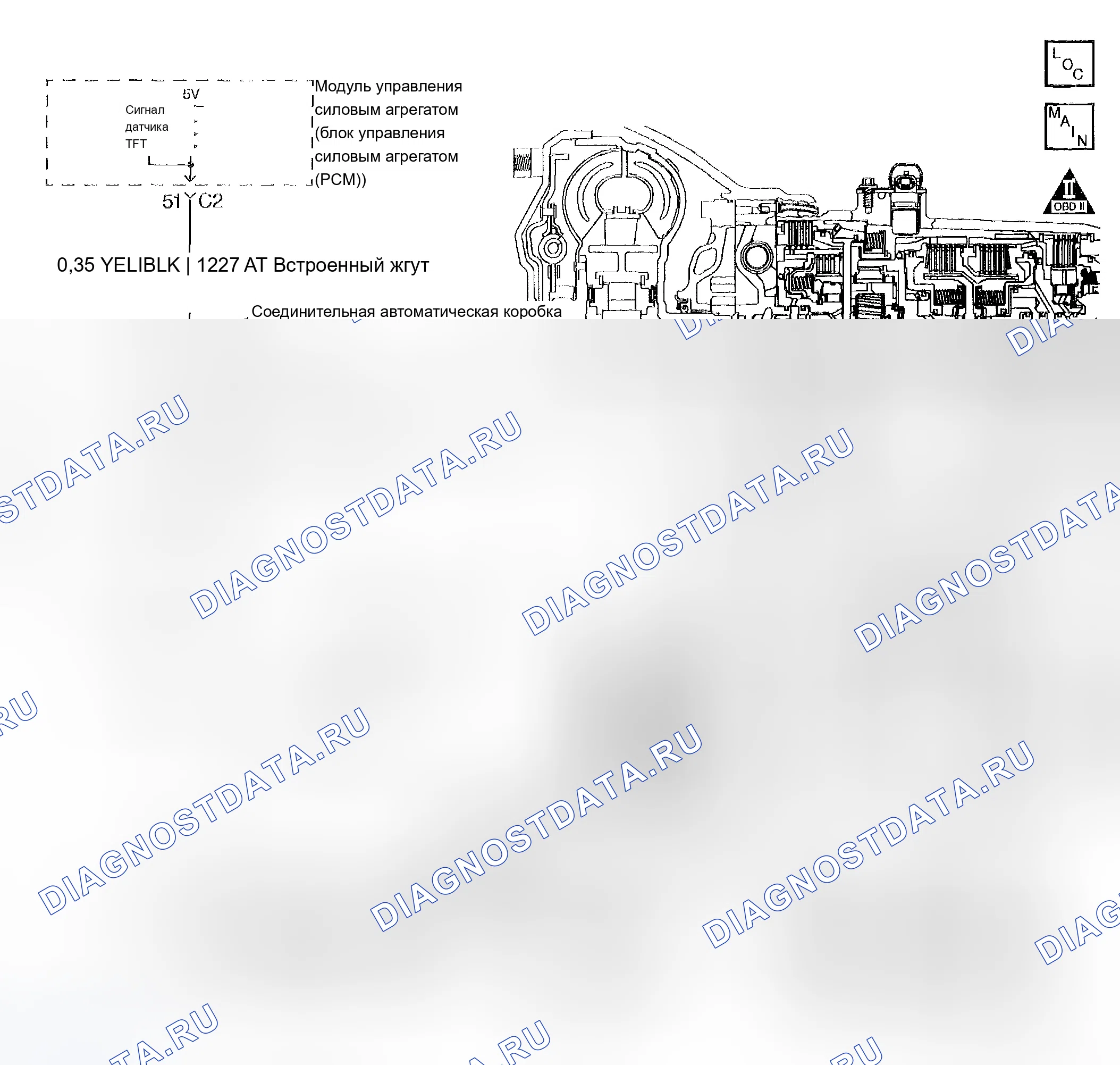 Рис. 842: расшифровка кода ошибки P0218: Высокий TFT. Chevrolet Suburban K1500 GMT800