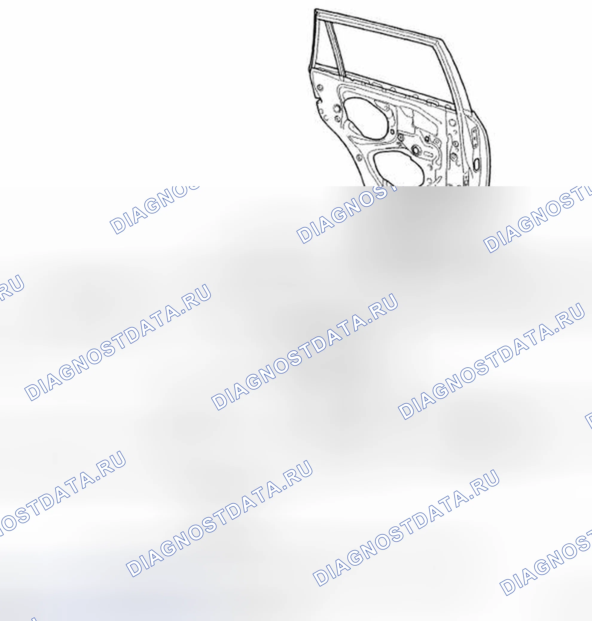 Рис. 100: Идентификация компонентов заднего динамика. Toyota RAV4 III