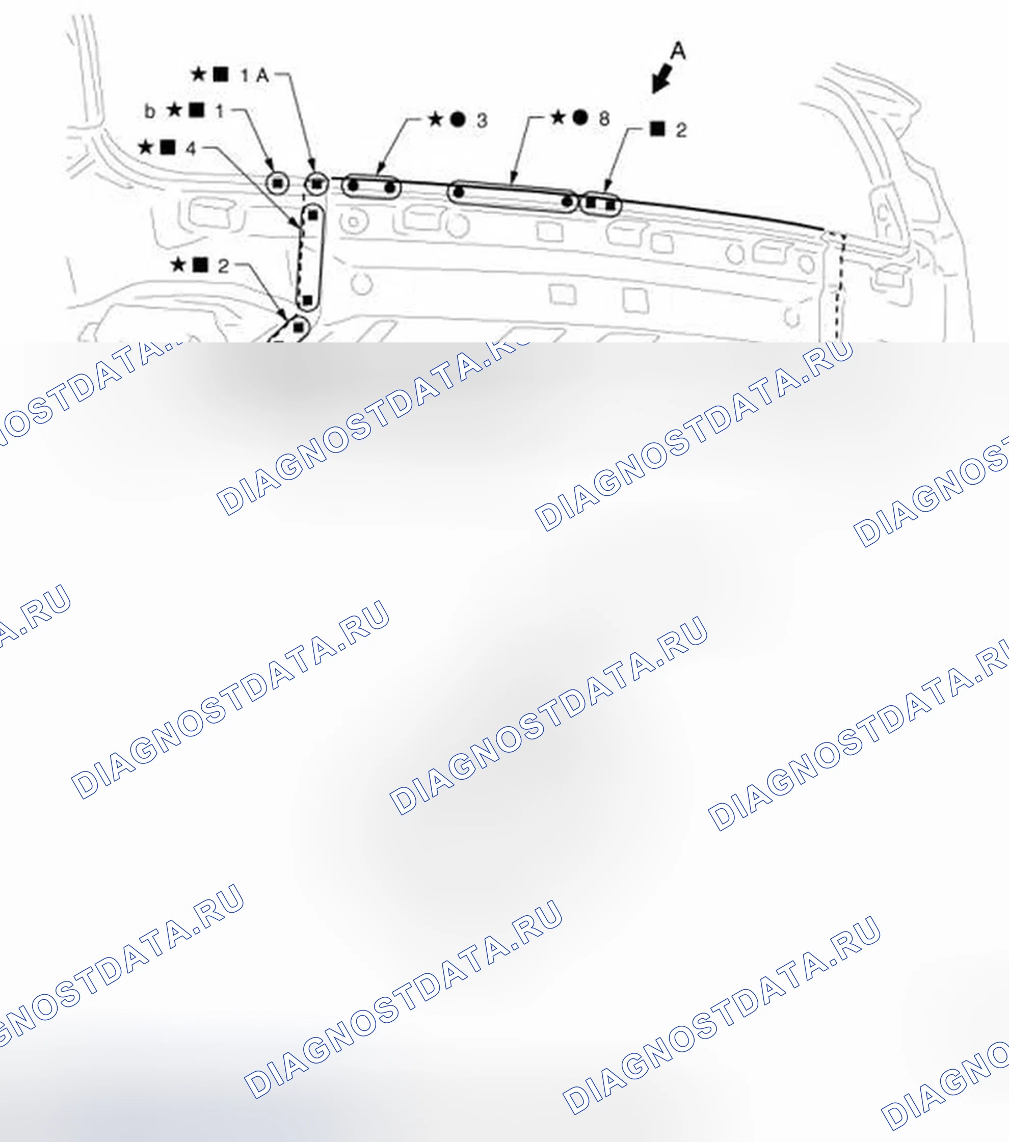Рис. 211: Задняя панель. Infiniti FX35 II рестайлинг