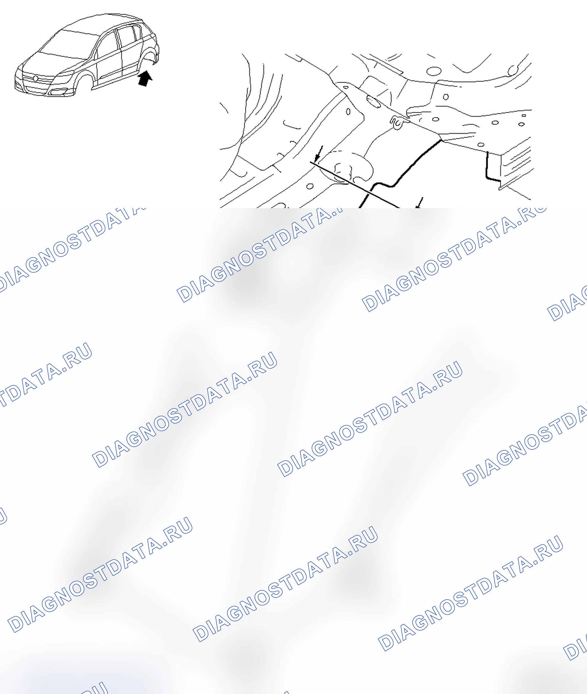 Противокоррозионные мероприятия по уплотнению швов. Opel Astra H