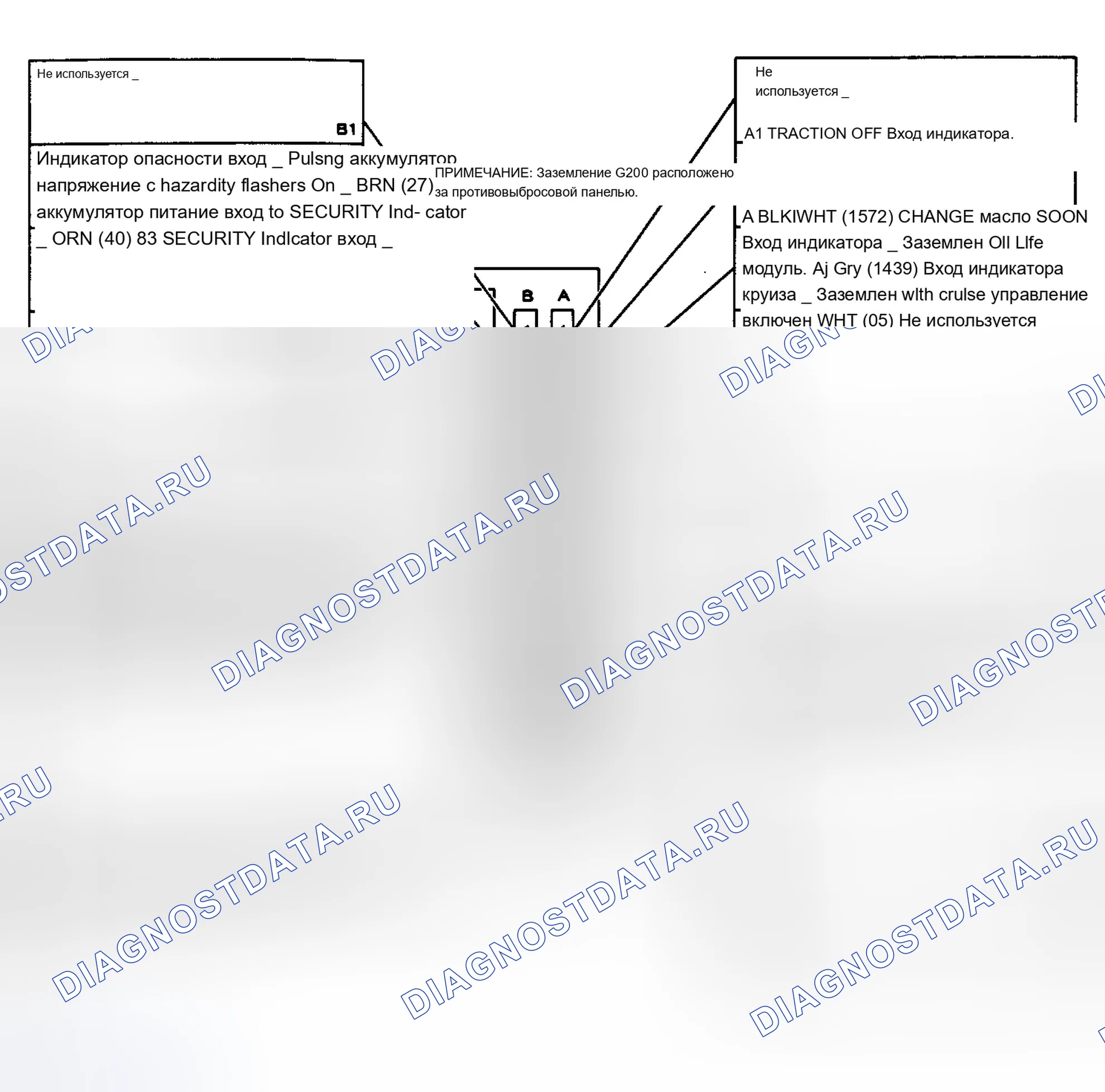 Рис. 6: Штырьки разъема панели приборов тестирования (IPC) (lesabre - информационный центр). Buick Regal III