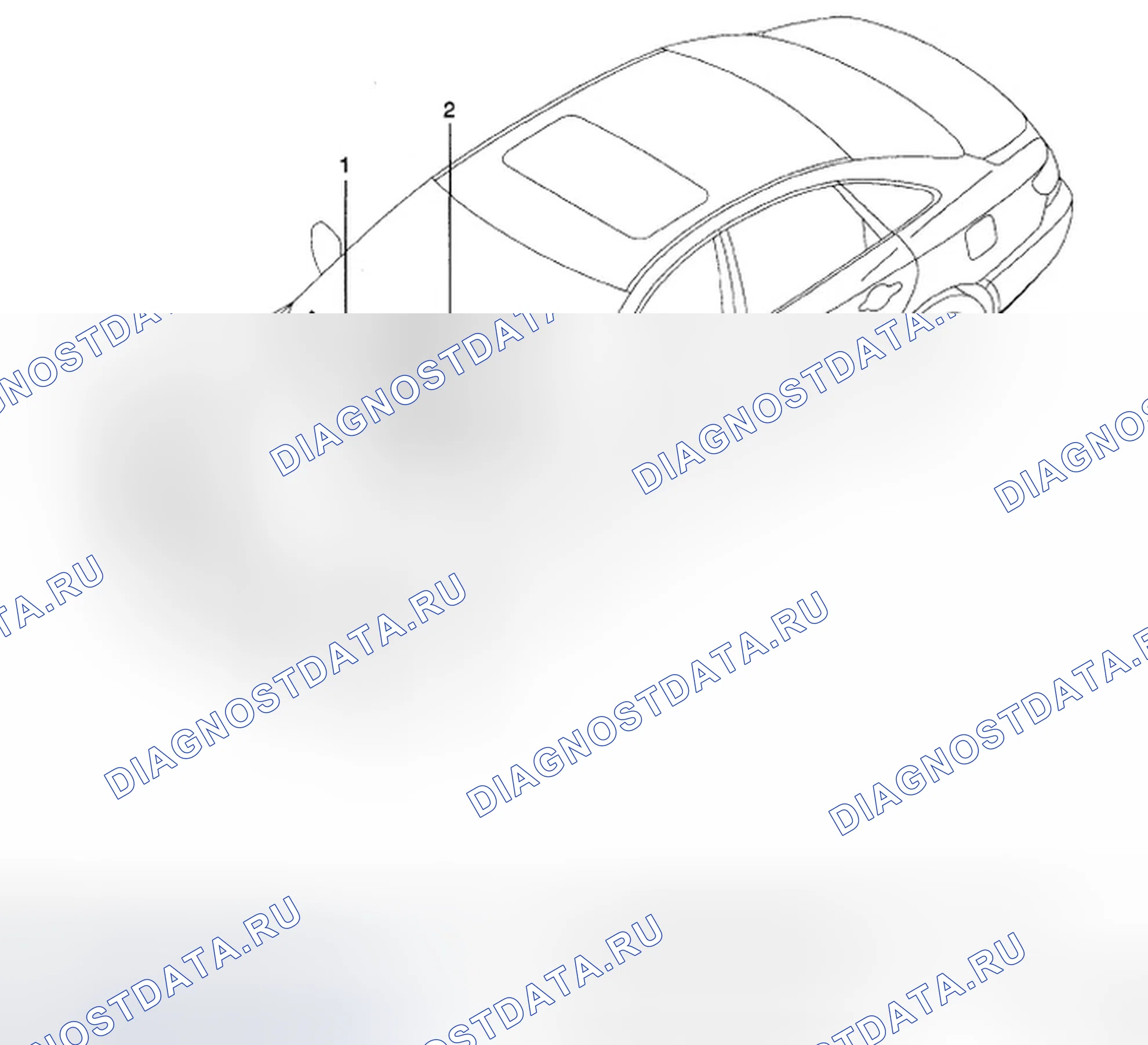 Рис. 1: РАСПОЛОЖЕНИЕ КОМПОНЕНТОВ. Hyundai Azera I