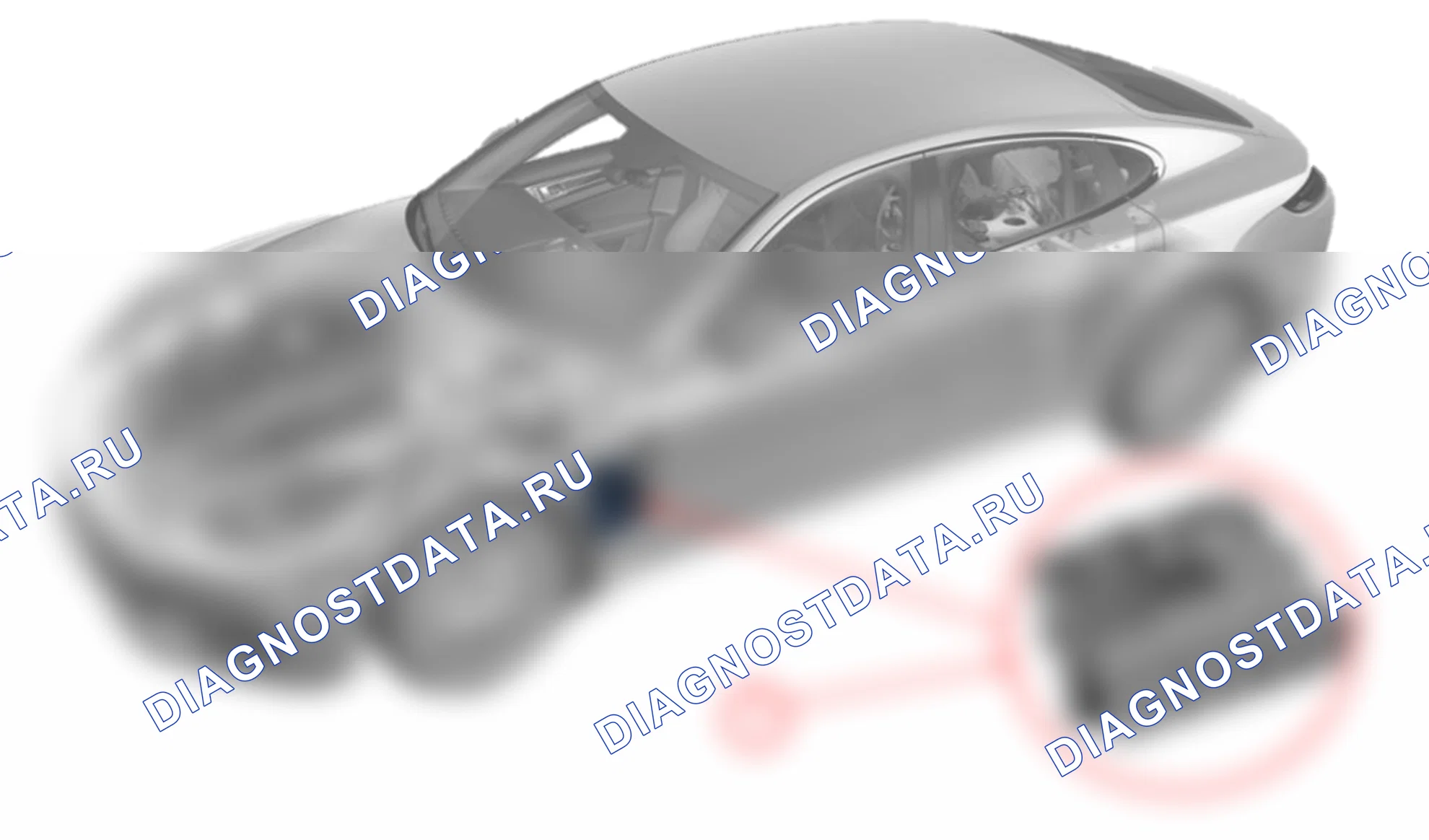Монтажное положение блока управления электроники двигателя (DME) на Panamera с 2017 м. г.. Porsche Macan I