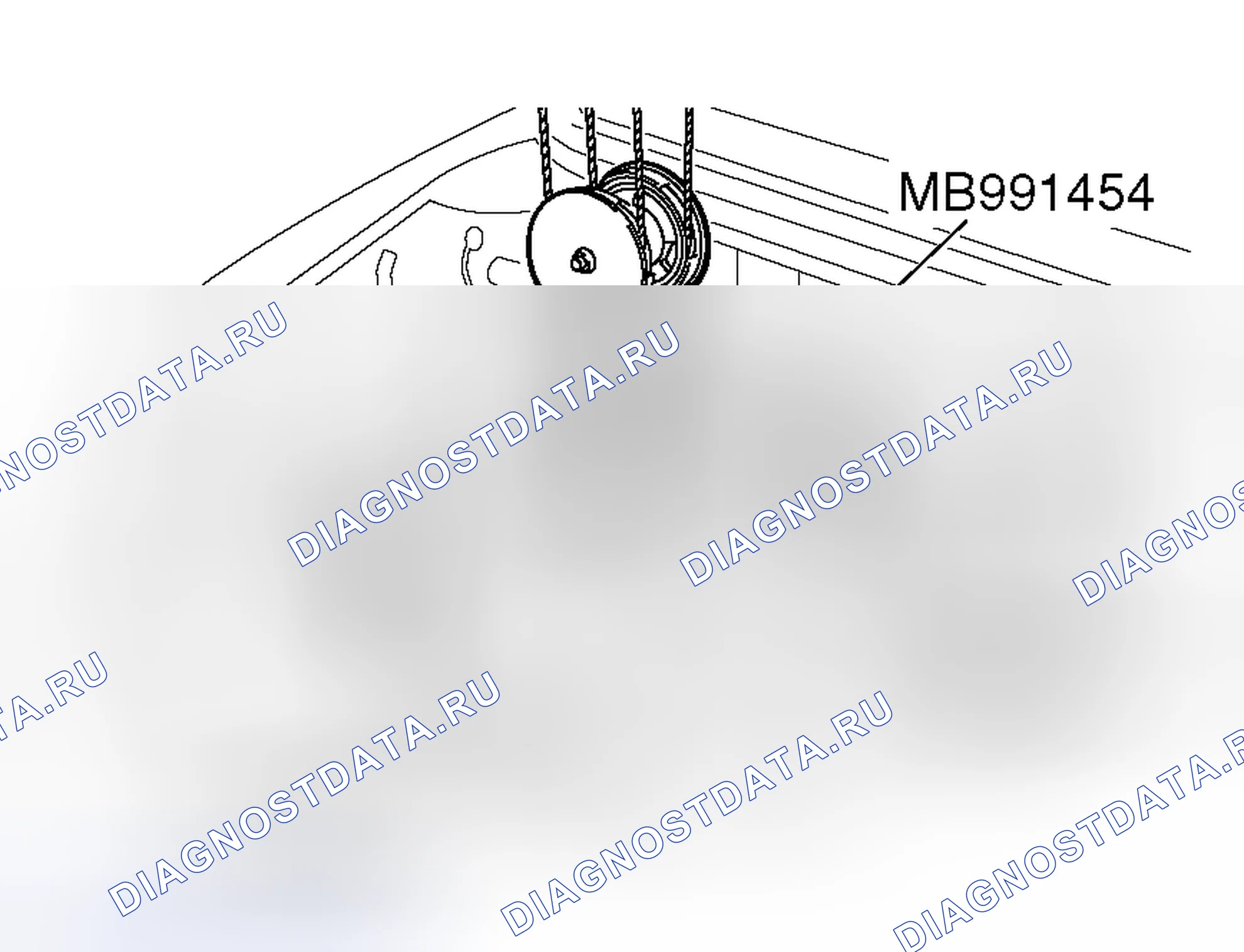 Рис. 16: > > A < < МОНТАЖ ДВИГАТЕЛЯ В СБОРЕ. Mitsubishi Endeavor I