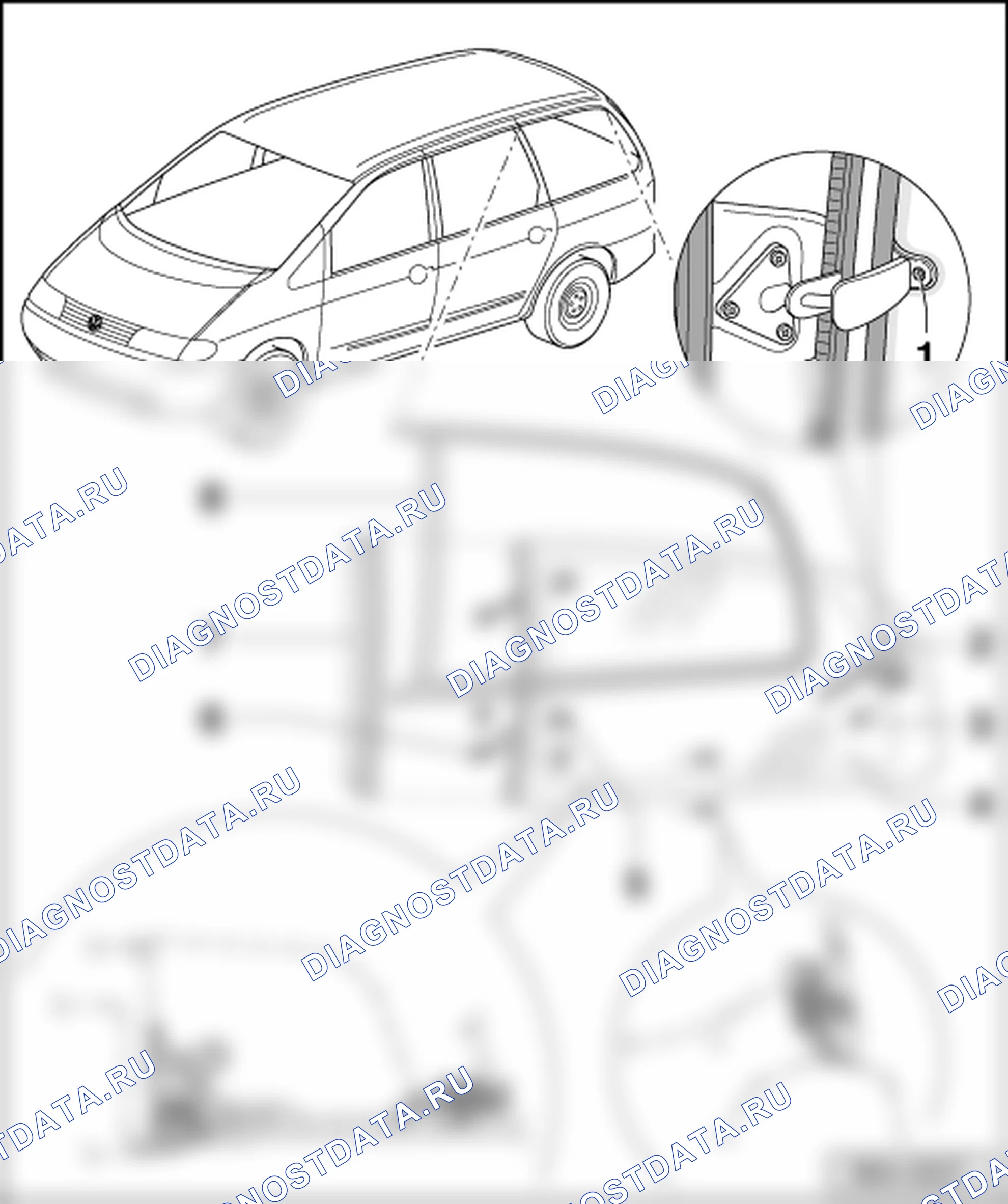 Окна, имеющие резьбовые соединения. SEAT Alhambra I