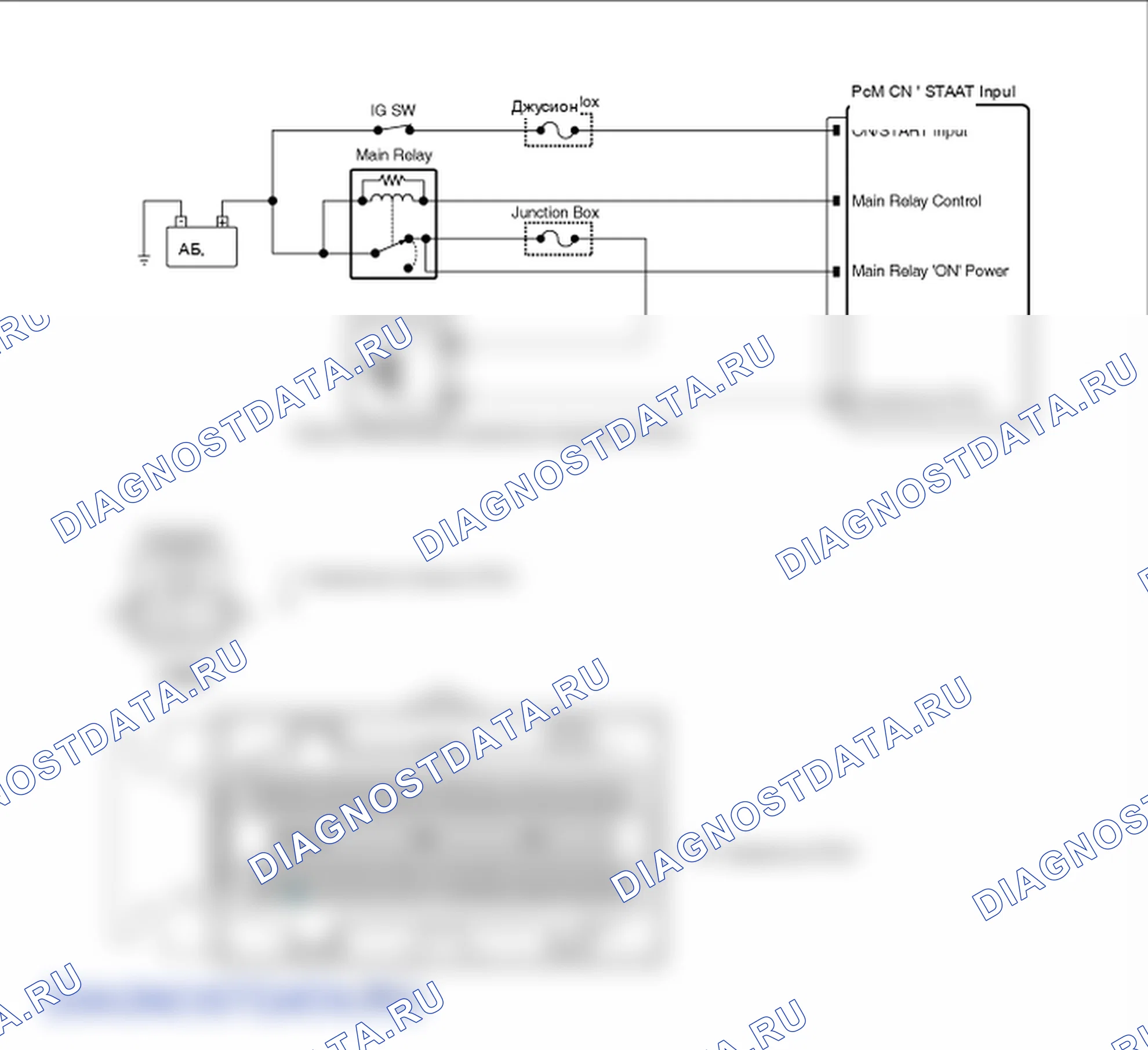 Фрагмент электросхемы: P0444. Hyundai Santa Fe CM