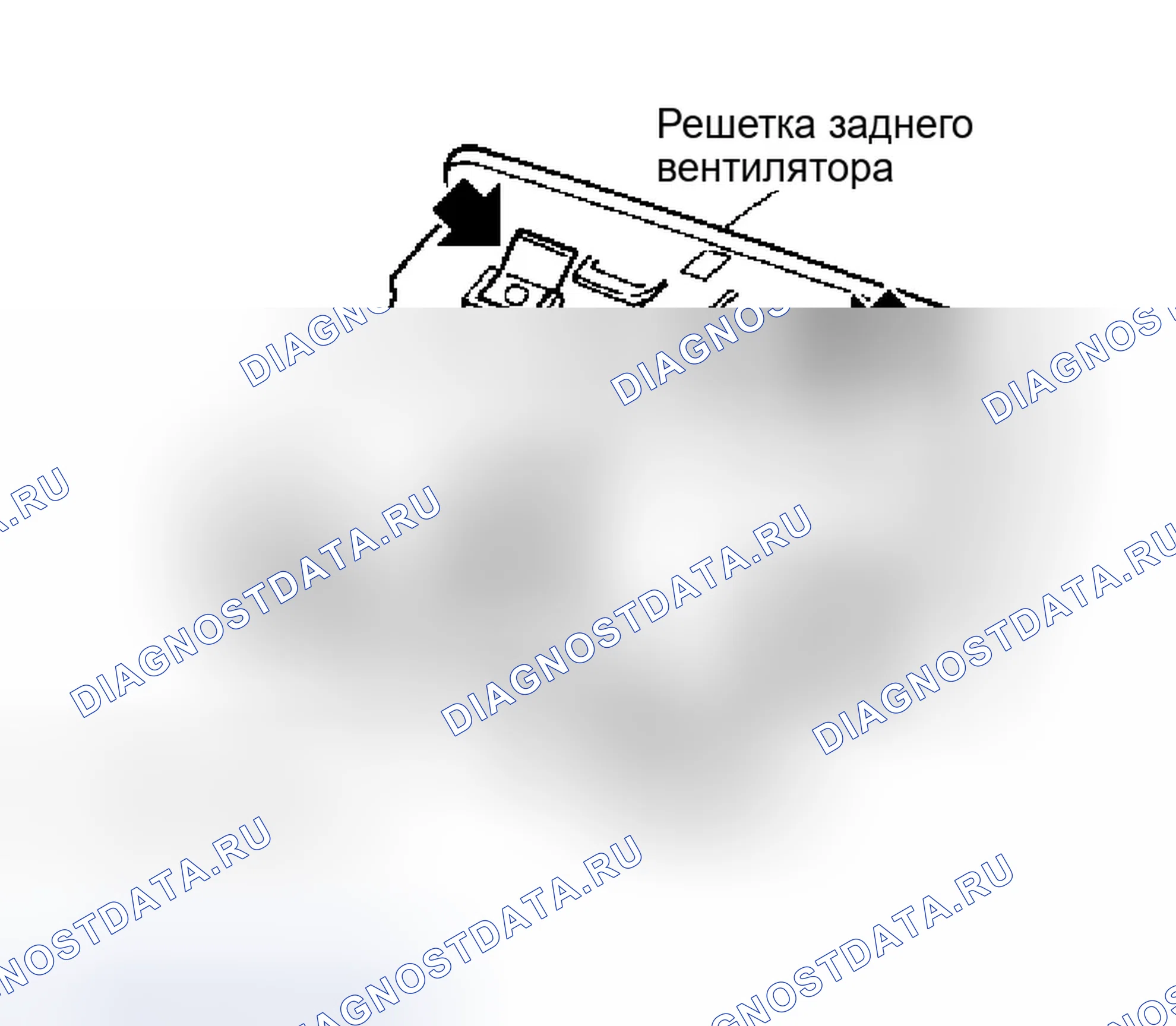 Рис. 236: Решетка заднего вентилятора. Infiniti M45 II