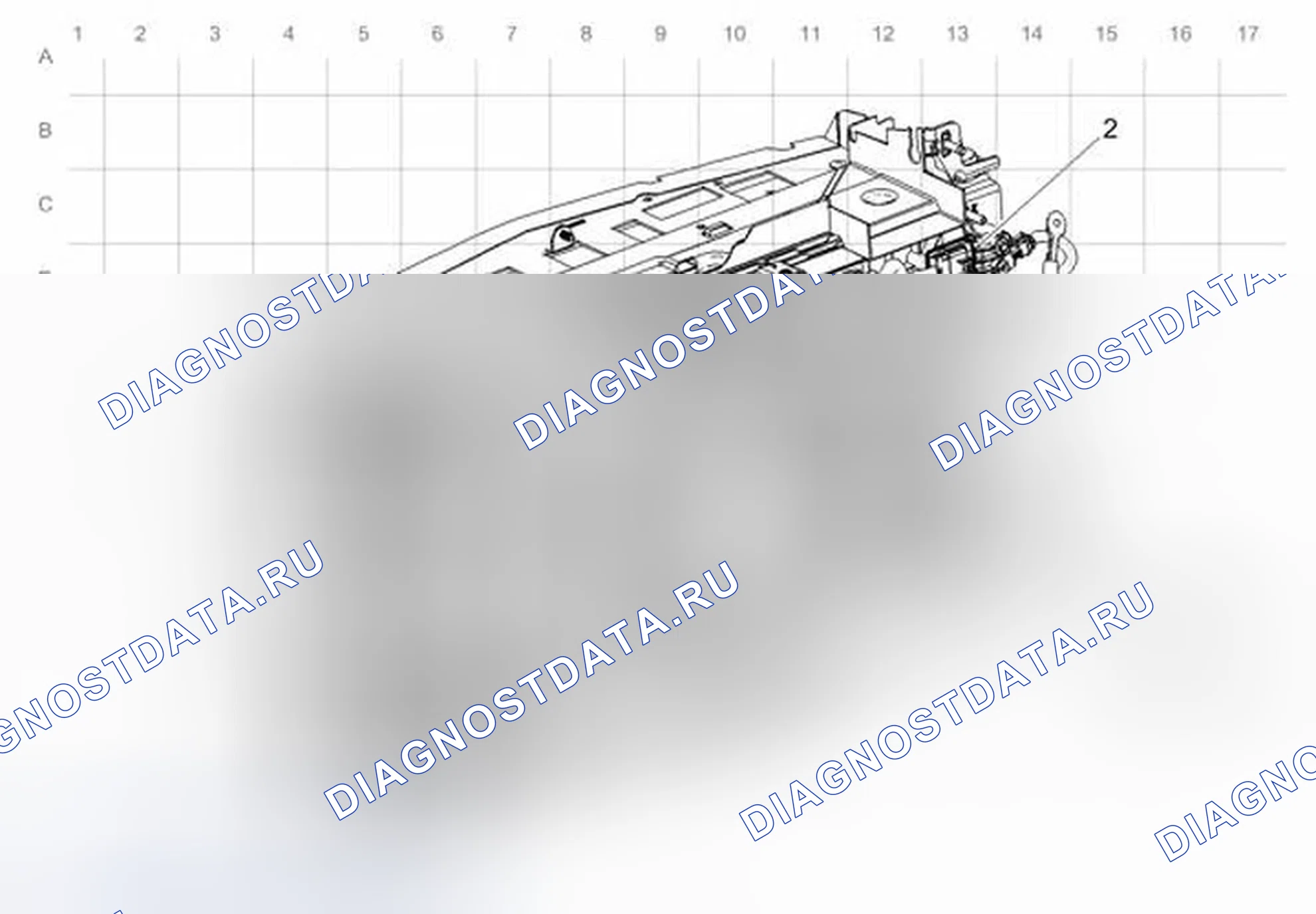 Рис. 149: Разводка жгутов вентиляторов охлаждения двигателя. Cadillac ELR I