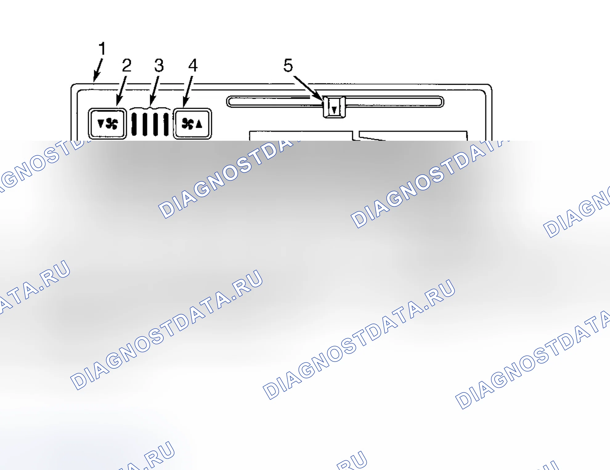 Рис. 21: Идентификация панелей управления A / C-отопитель система Controls General Motors Corp.. Chevrolet Corvette C4