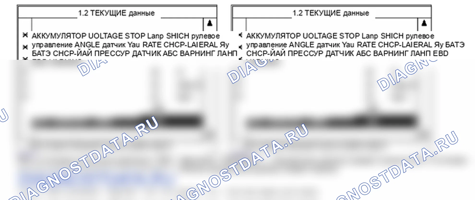 Данные диагностического сканера — C1260. Hyundai Santa Fe CM