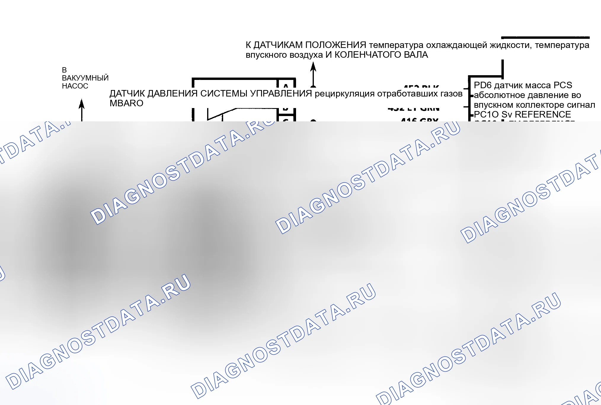 Рис. 639: Схема расшифровка кода ошибки 44 (серия " G ") Ошибка ширины импульса рециркуляция отработавших газов. Chevrolet Sportvan G30 