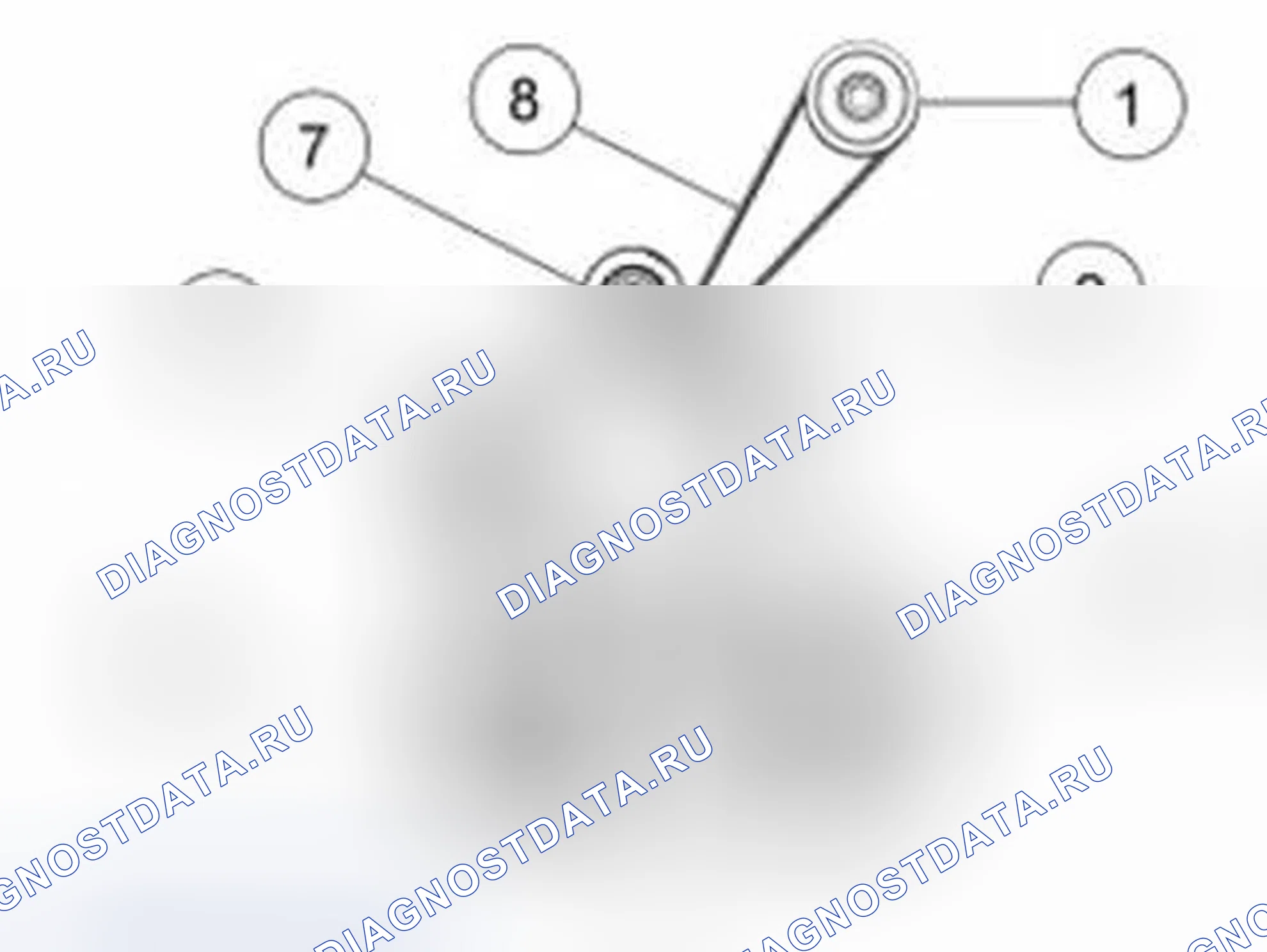 Рис. 6: Ремень нагнетателя (SC) 5,4 л (4V). Ford Mustang V рестайлинг