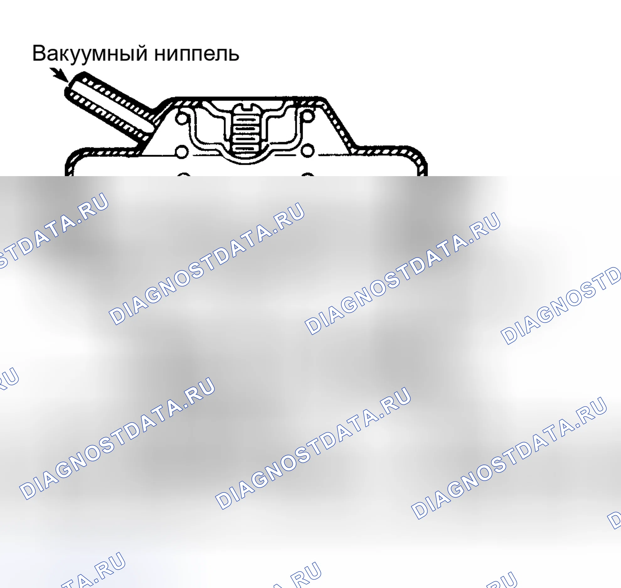 Рис. 37: Вид клапана рециркуляция отработавших газов в разрезе без датчика противодавления При тестировании приложите 8 дюймов рт.ст. к клапану ЭГР и удерживайте его не менее 30 секунд.. Ford Bronco III