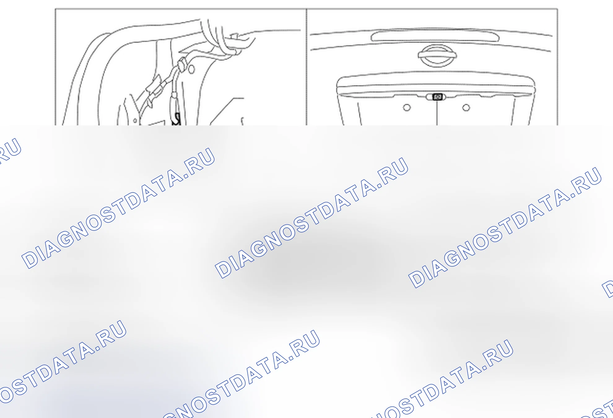 Рис. 141: Определение местоположения компонентов системы Multi Av (2 из 2). Nissan Altima L32