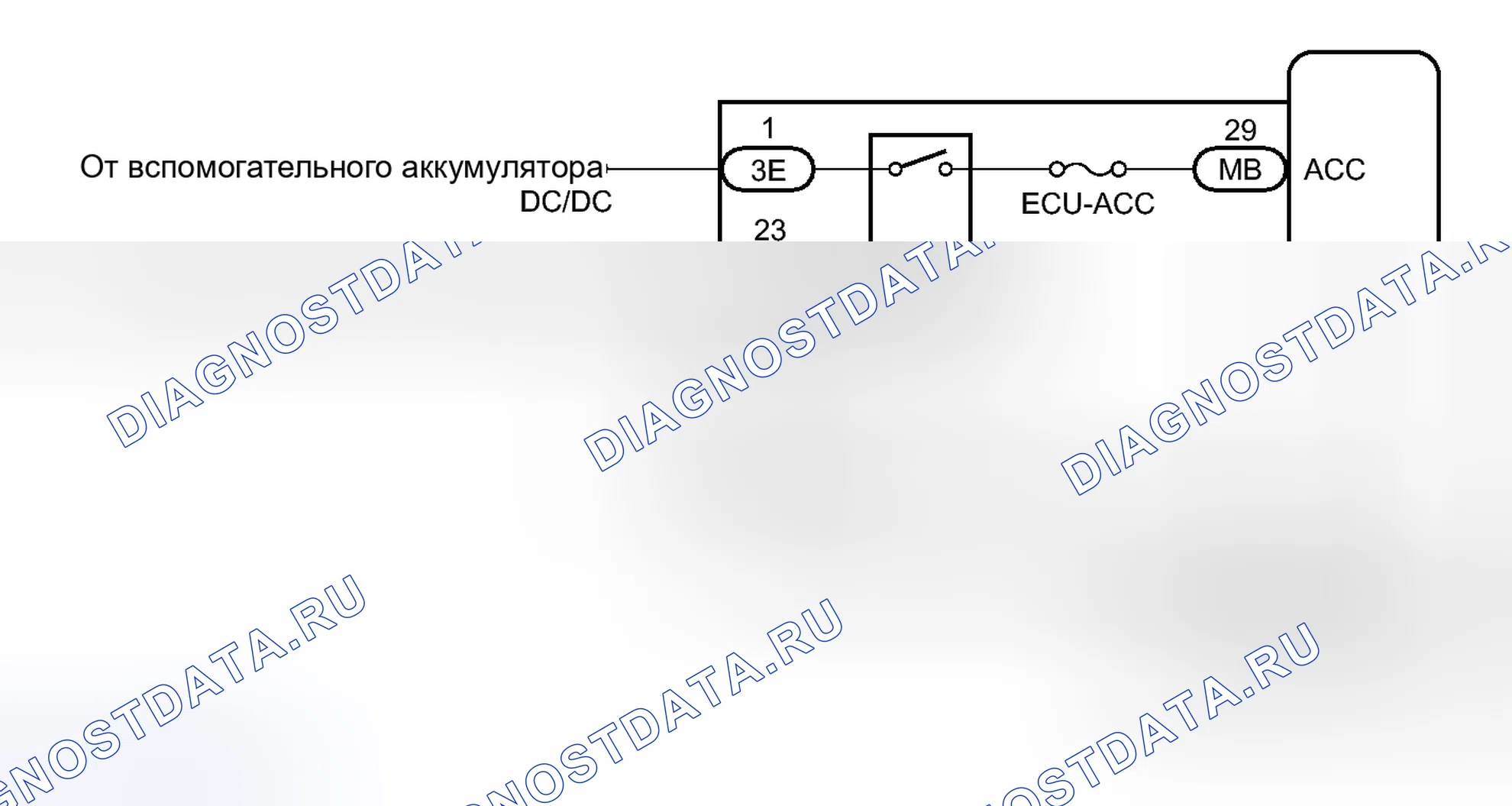 Рис. 14: электросхема. Toyota Avalon XX40