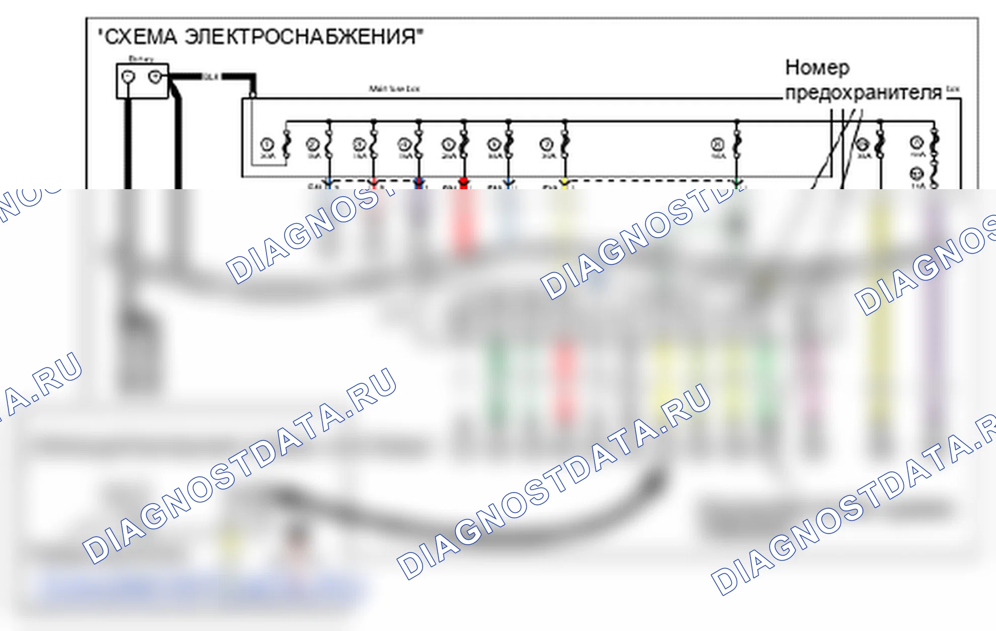 Рис. 46: КАК ПРОЧИТАТЬ СХЕМУ ПИТАНИЯ. Suzuki Grand Vitara II