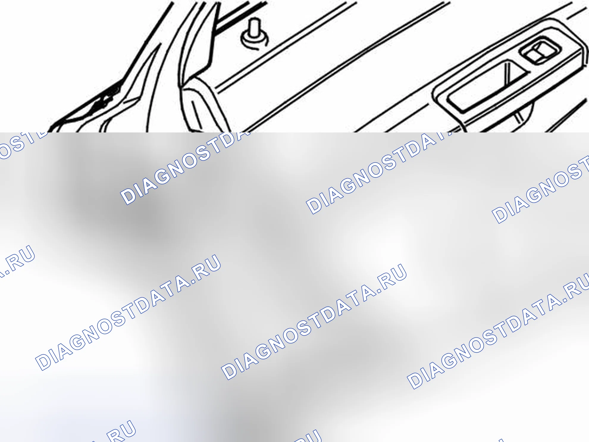 Рис. 311: СНЯТИЕ ВНЕШНЕЙ РУЧКИ С ЗАДНИХ БОКОВЫХ ДВЕРЕЙ. Volvo S40 II рестайлинг