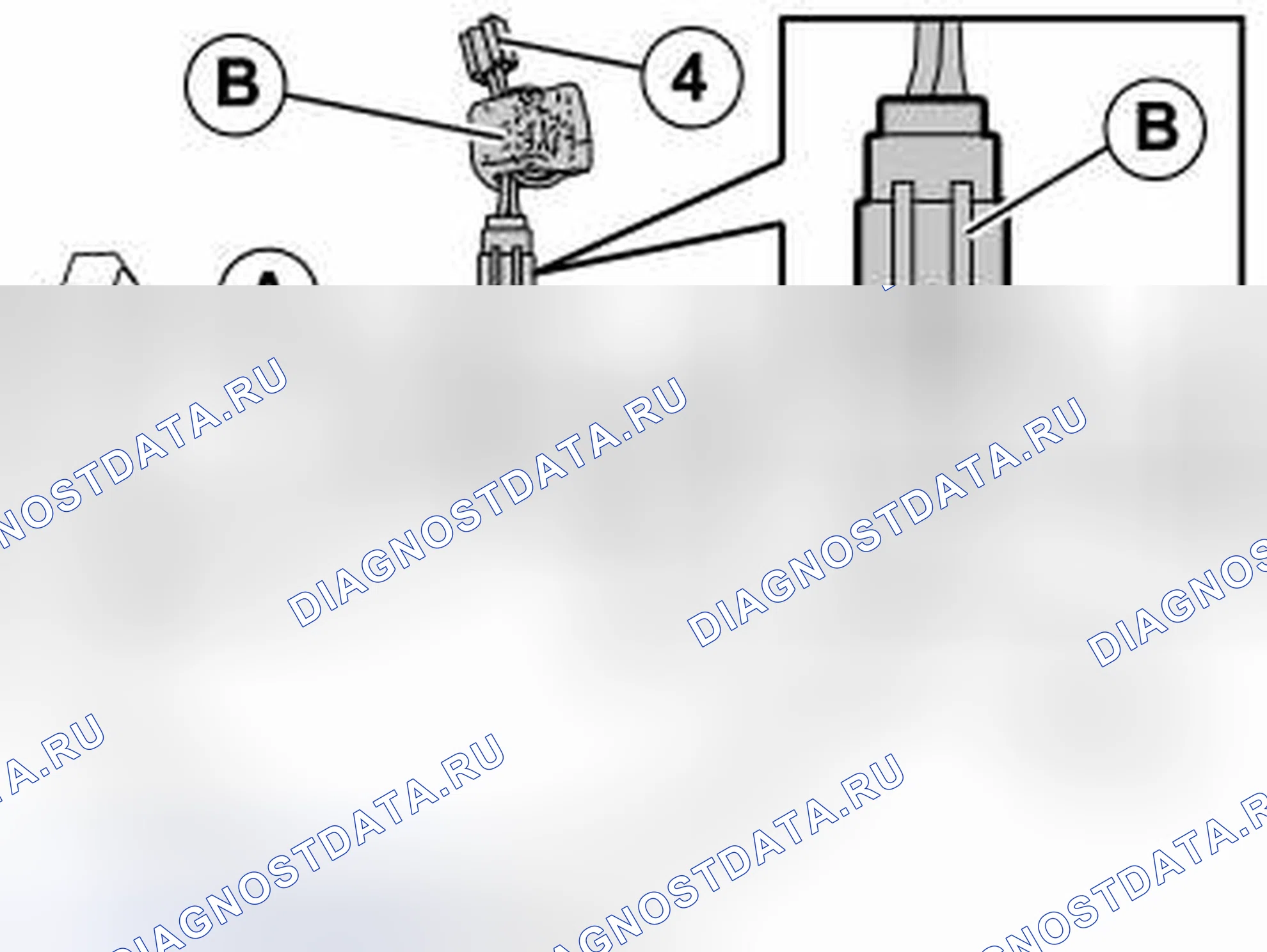 Рис. 1277: ПОДКЛЮЧЕНИЕ КАБЕЛЯ ПИТАНИЯ. Volvo V50 I
