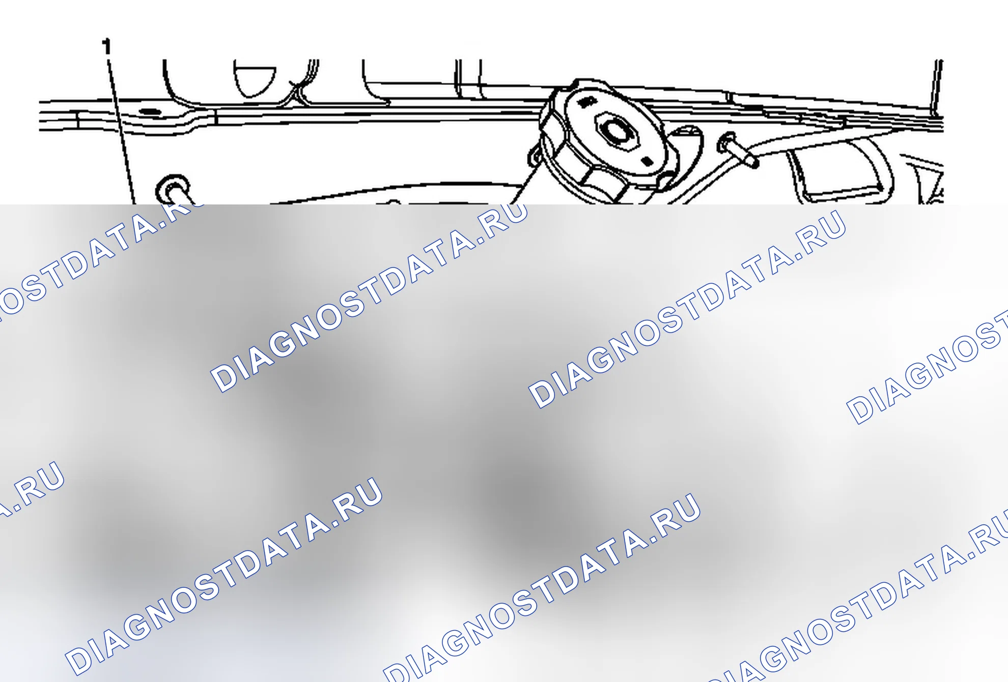 Рис. 9: Замена переключателя индикатора уровня тормозной жидкости. Chevrolet Traverse I