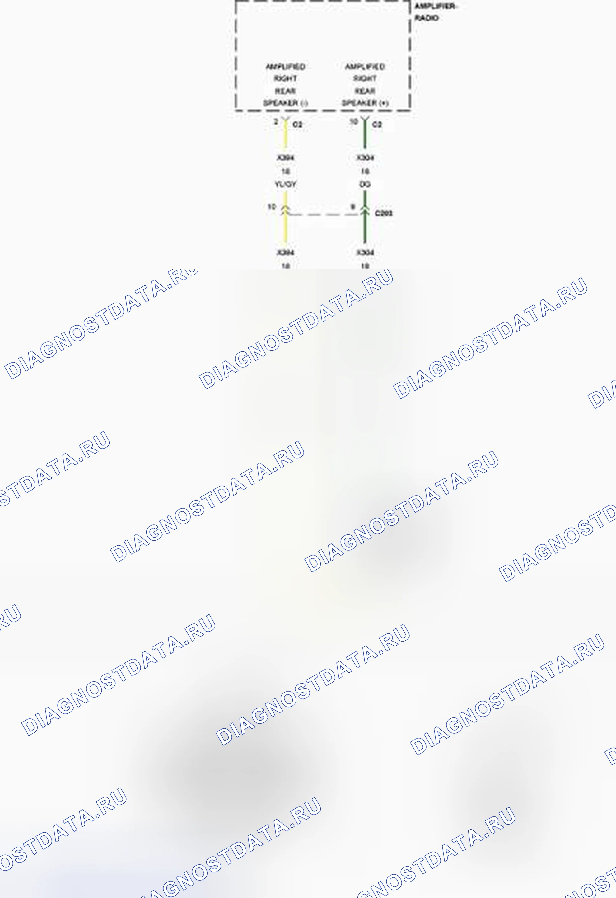 Рис. 62: ВЫХОДНАЯ ЦЕПЬ АУДИОДИНАМИКА B14C4-CHANNEL 11: НИЗКИЙ УРОВЕНЬ. RAM Pickup 1500 