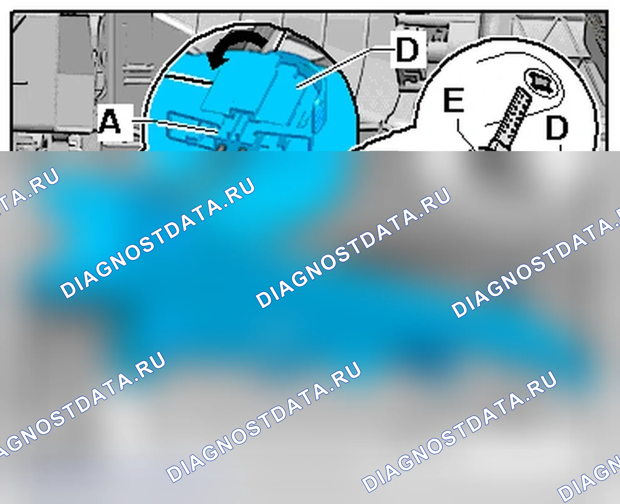 Рис. 441: ВЕНТИЛЯЦИЯ ПРАВОГО КОЛОДЦА. Audi Q5 I